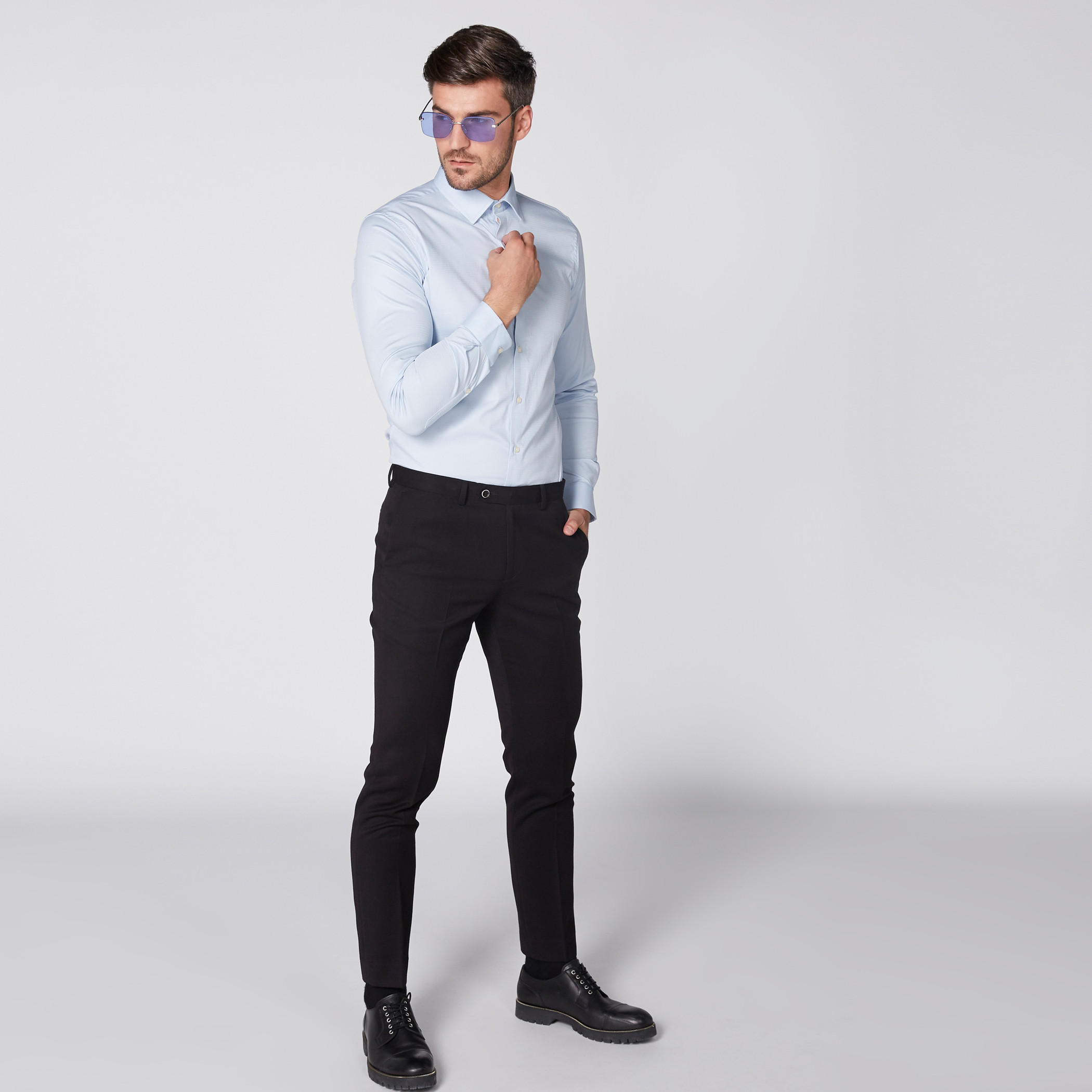 قميص بأكمام طويلة ووصلة أزرار كاملة-men-clothing-shirts-image-1