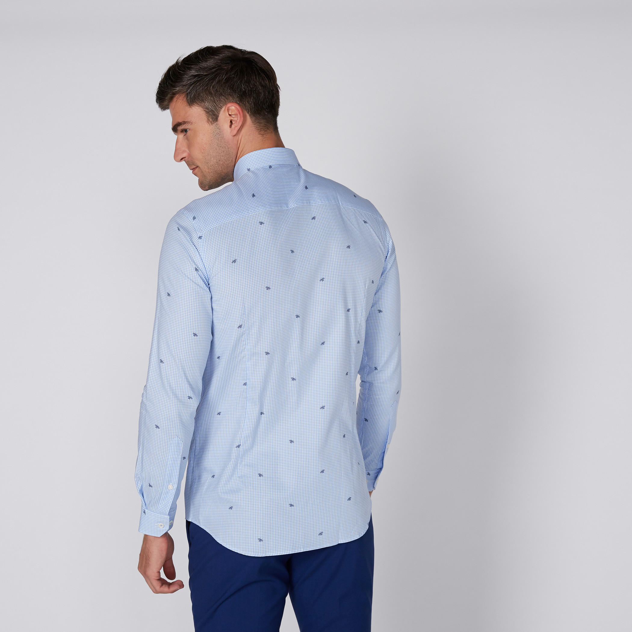 قميص بأكمام طويلة وطبعات نحل-men-clothing-shirts-image-4