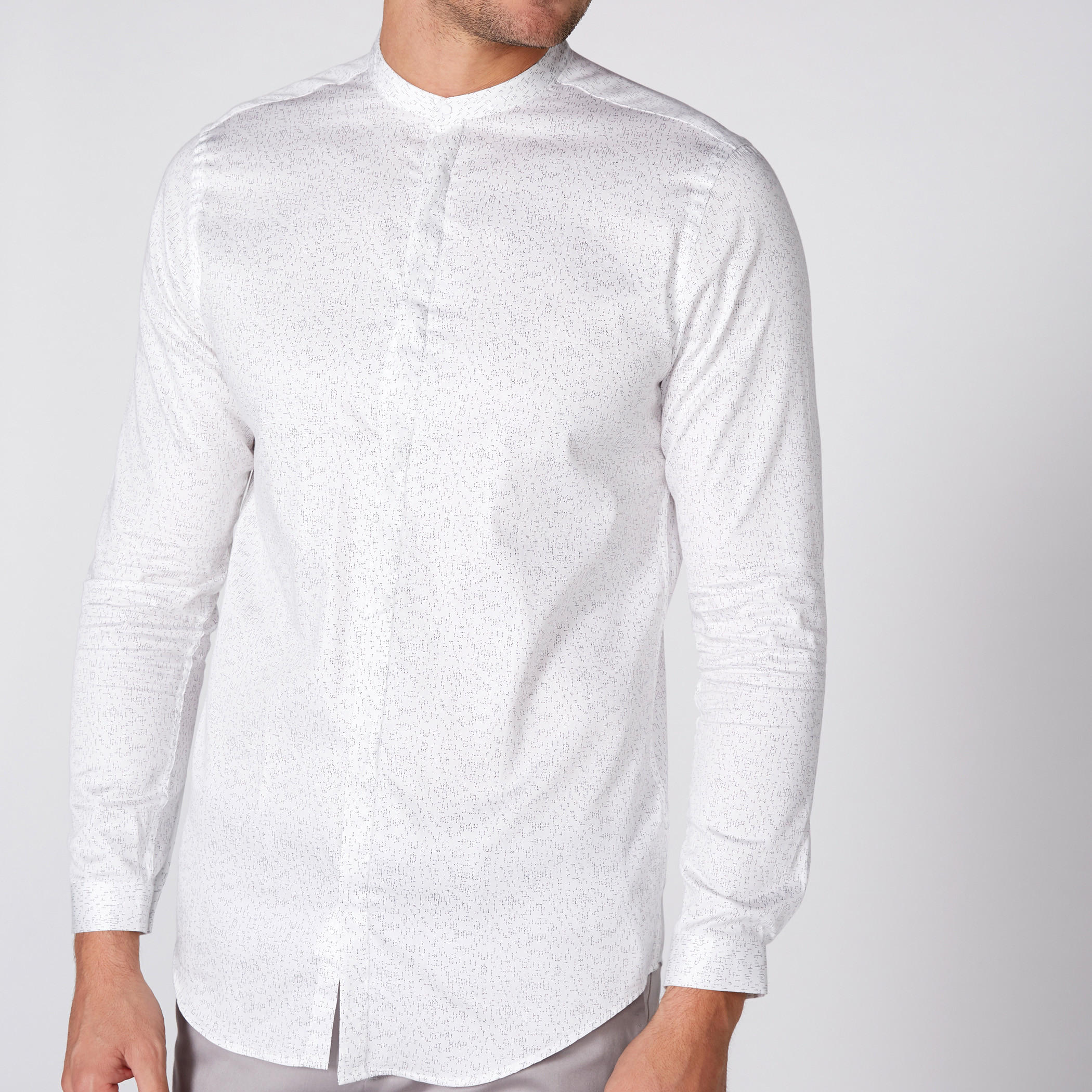 قميص بياقة ماندارين وأكمام طويلة وطبعات-men-clothing-shirts-image-2