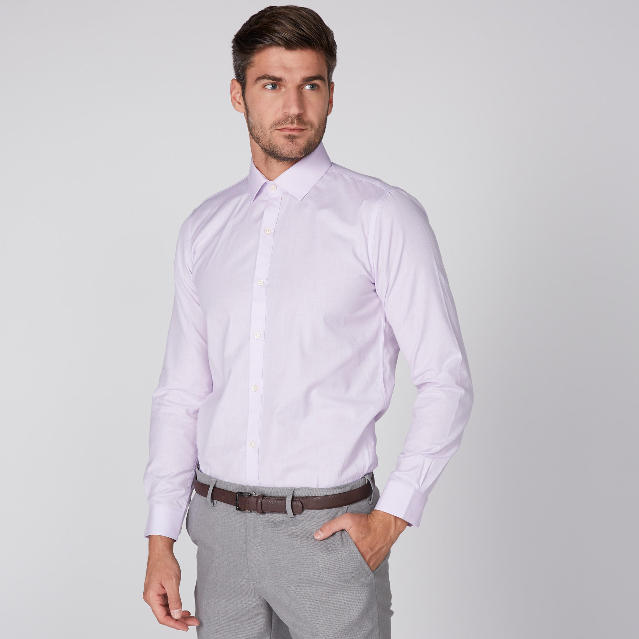 Shirt with Long Sleeves and Complete Placket-men-clothing-shirts-image-1