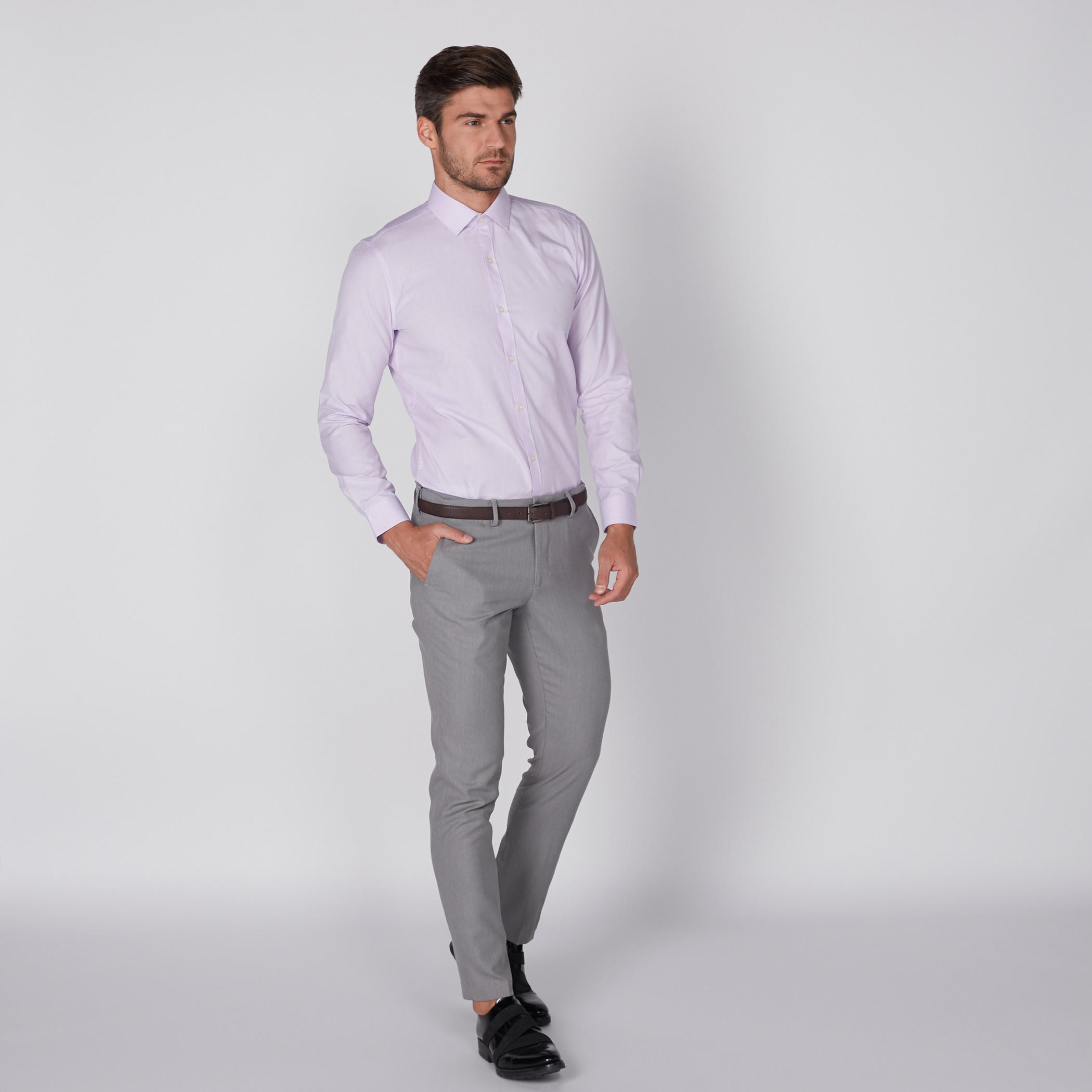 Shirt with Long Sleeves and Complete Placket-men-clothing-shirts-image-4