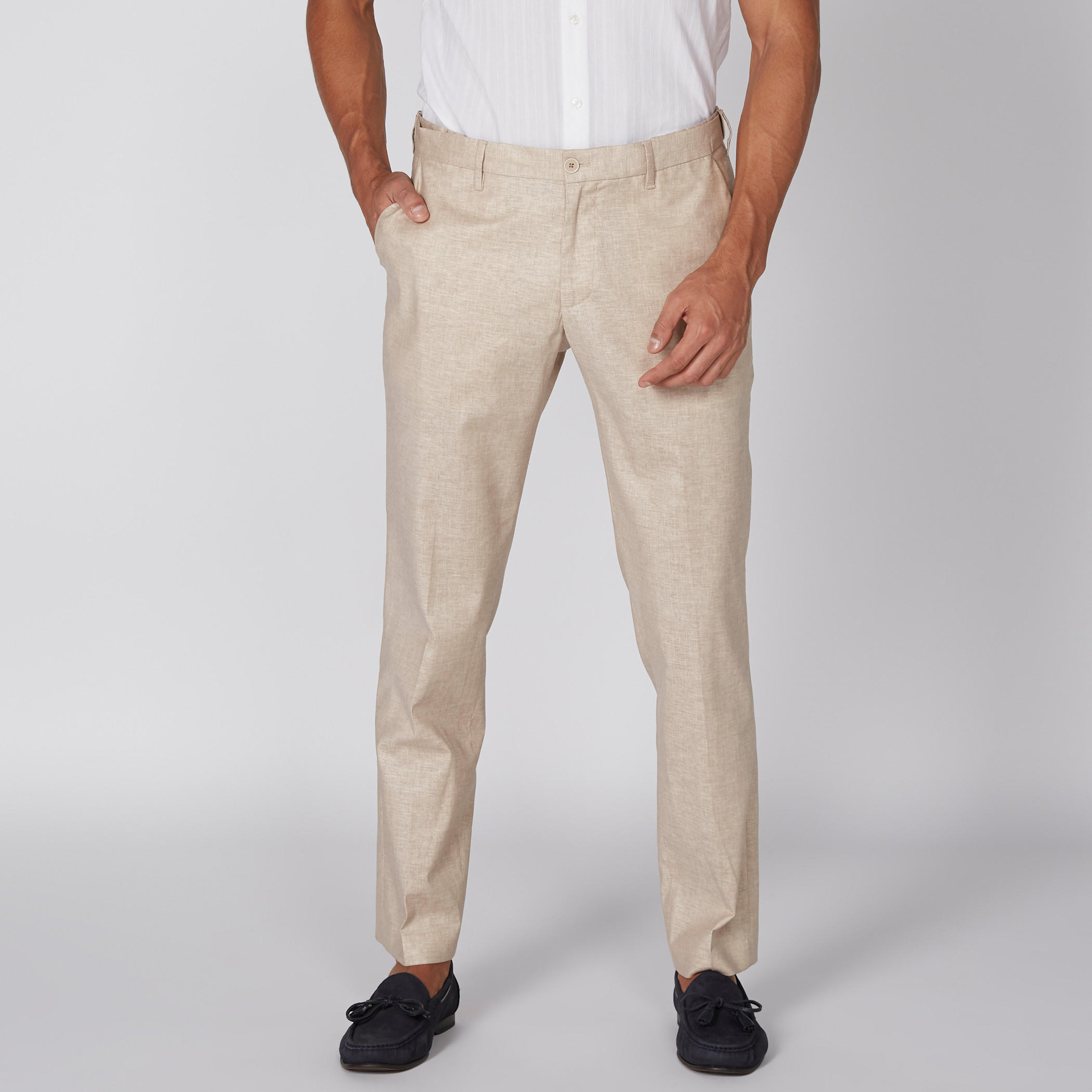 Textured Full Length Pants with Button Closure and Pocket Detail-men-clothing-bottoms-trousersandchinos-trousers-image-1