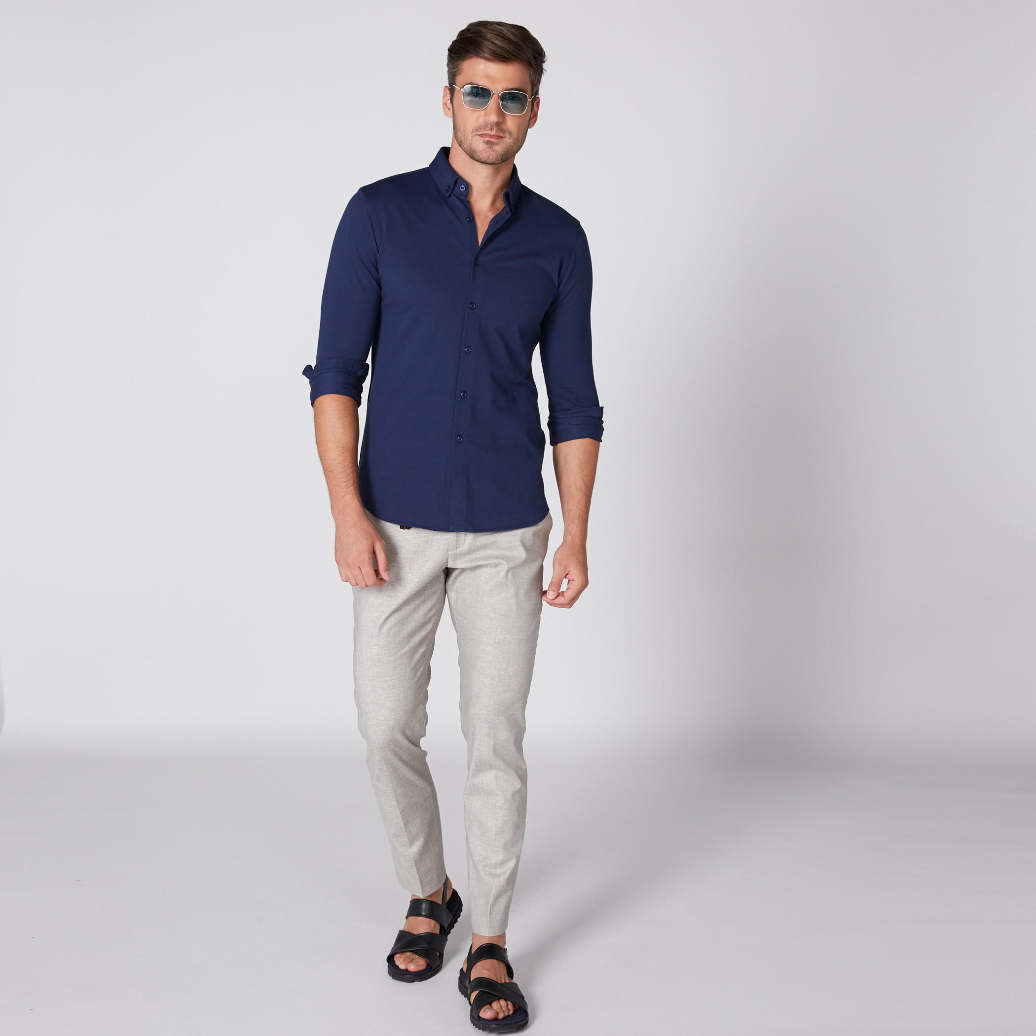 بِنطال طويل بزر إغلاق وجيوب-men-clothing-bottoms-trousersandchinos-trousers-image-3