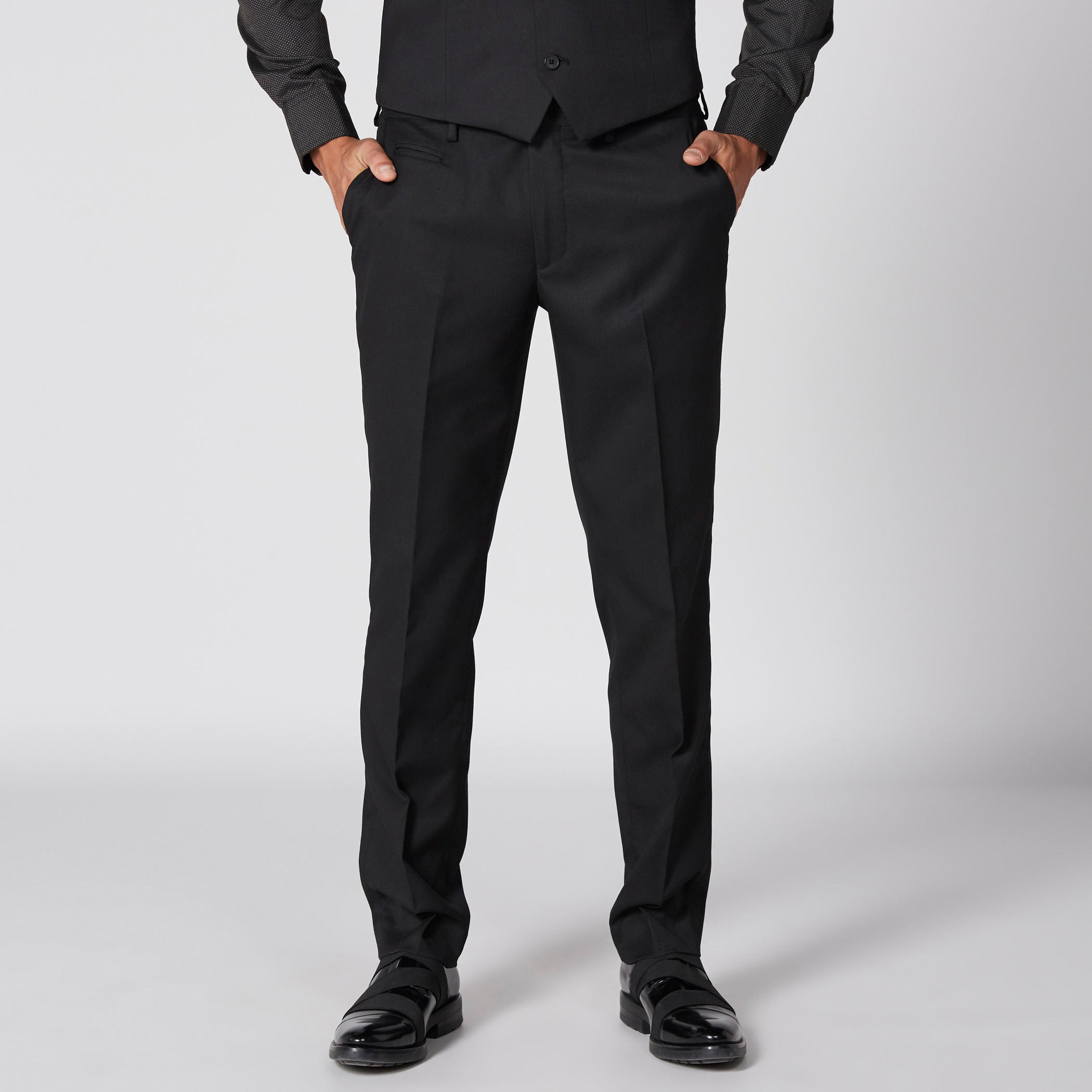 بنطال طويل بارز الملمس بزر إغلاق وجيوب-men-clothing-bottoms-trousersandchinos-trousers-image-3