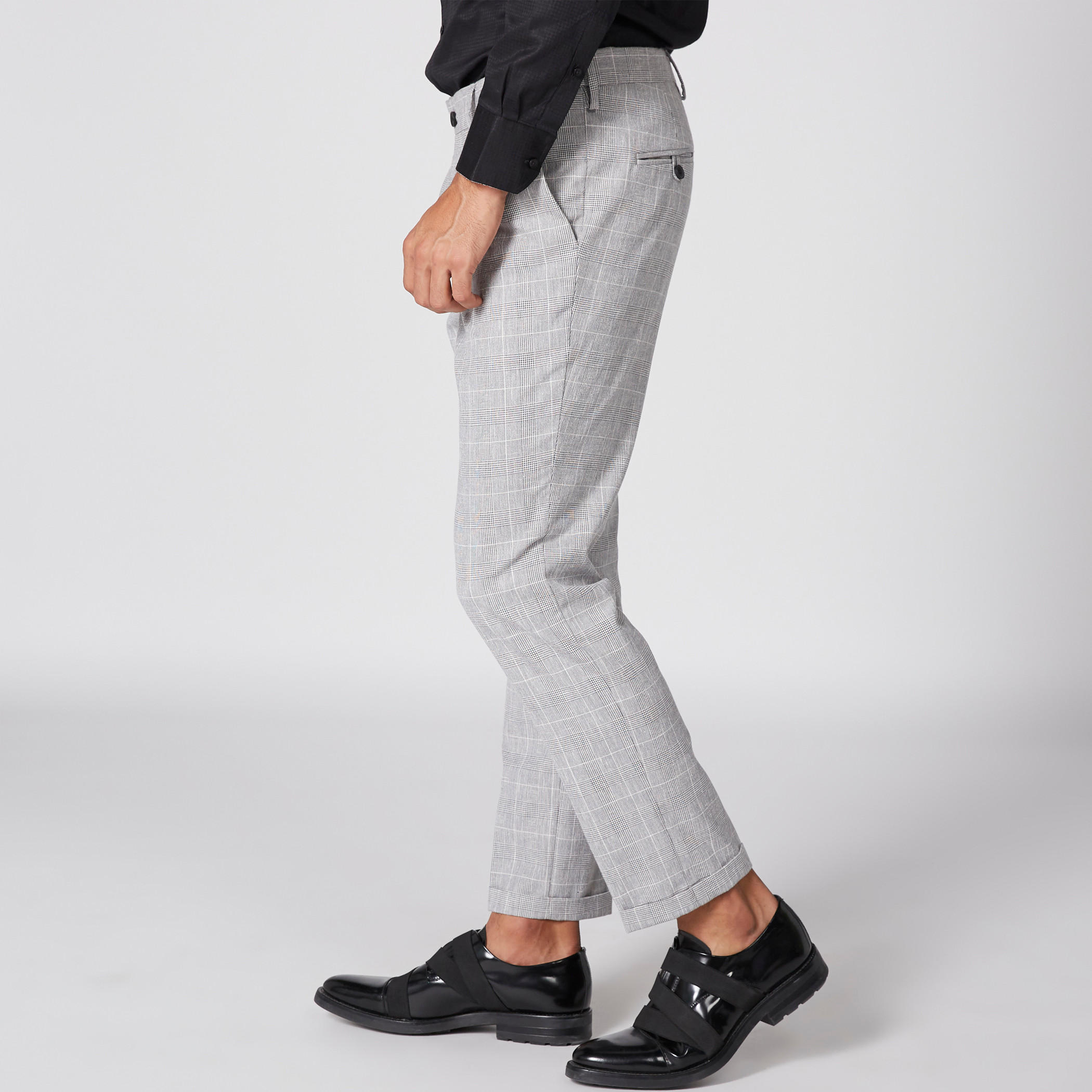 بنطال كاروهات طويل بزر إغلاق وجيوب-men-clothing-bottoms-trousersandchinos-trousers-image-4