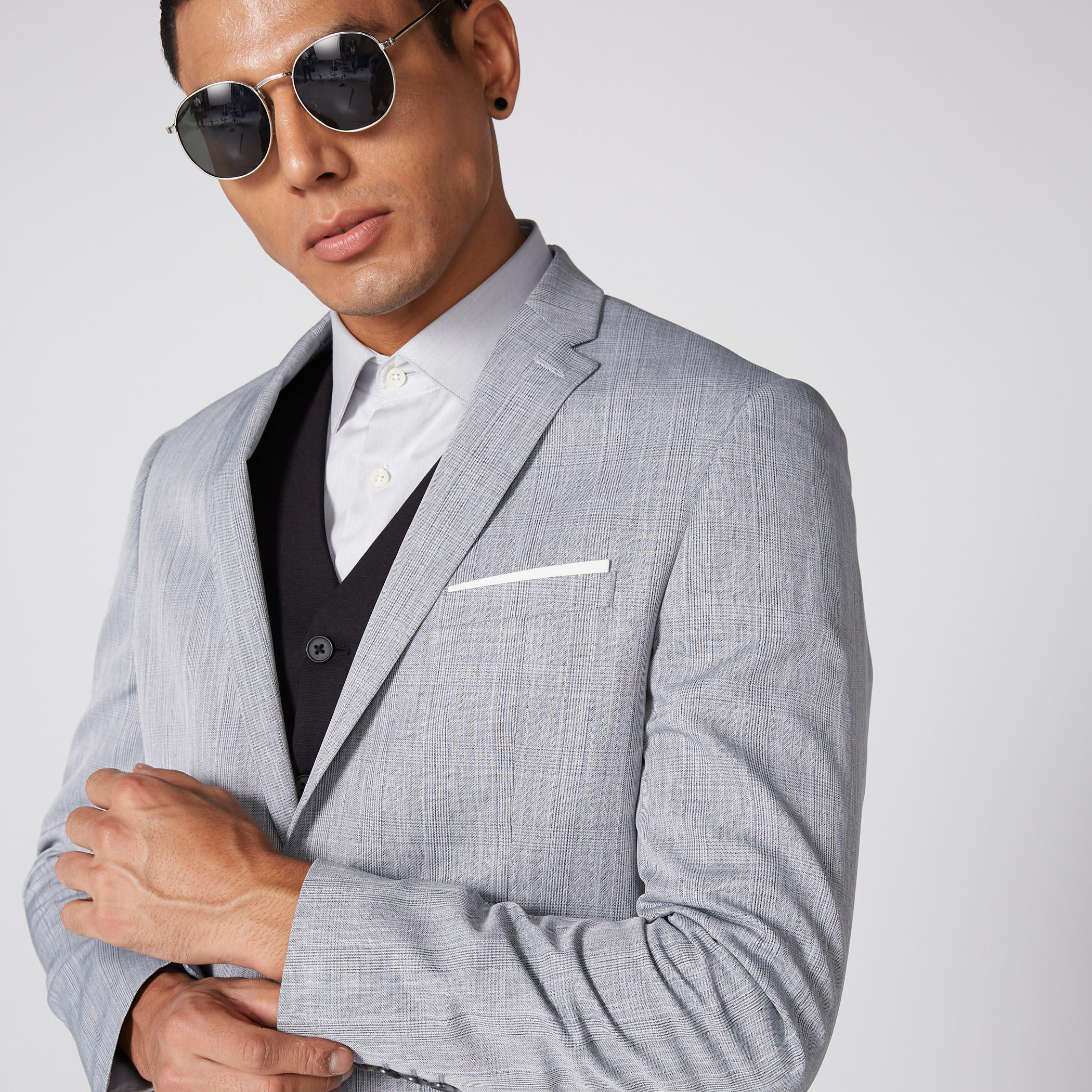 جاكيت بليزر بأكمام وياقة طويلة وأزرار للإغلاق-men-winterwear-jacketsandblazers-image-3