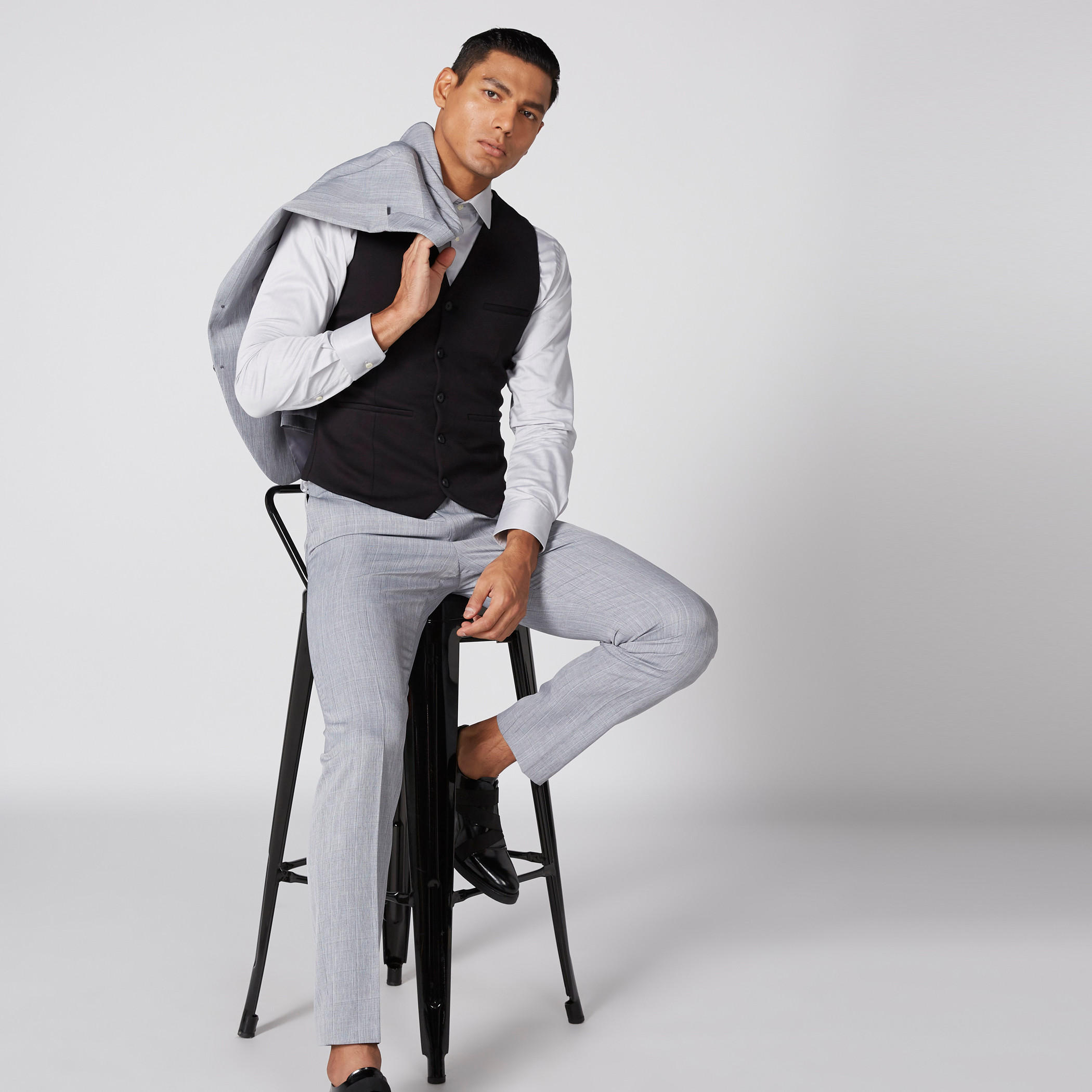 جاكيت بليزر بأكمام وياقة طويلة وأزرار للإغلاق-men-winterwear-jacketsandblazers-image-4