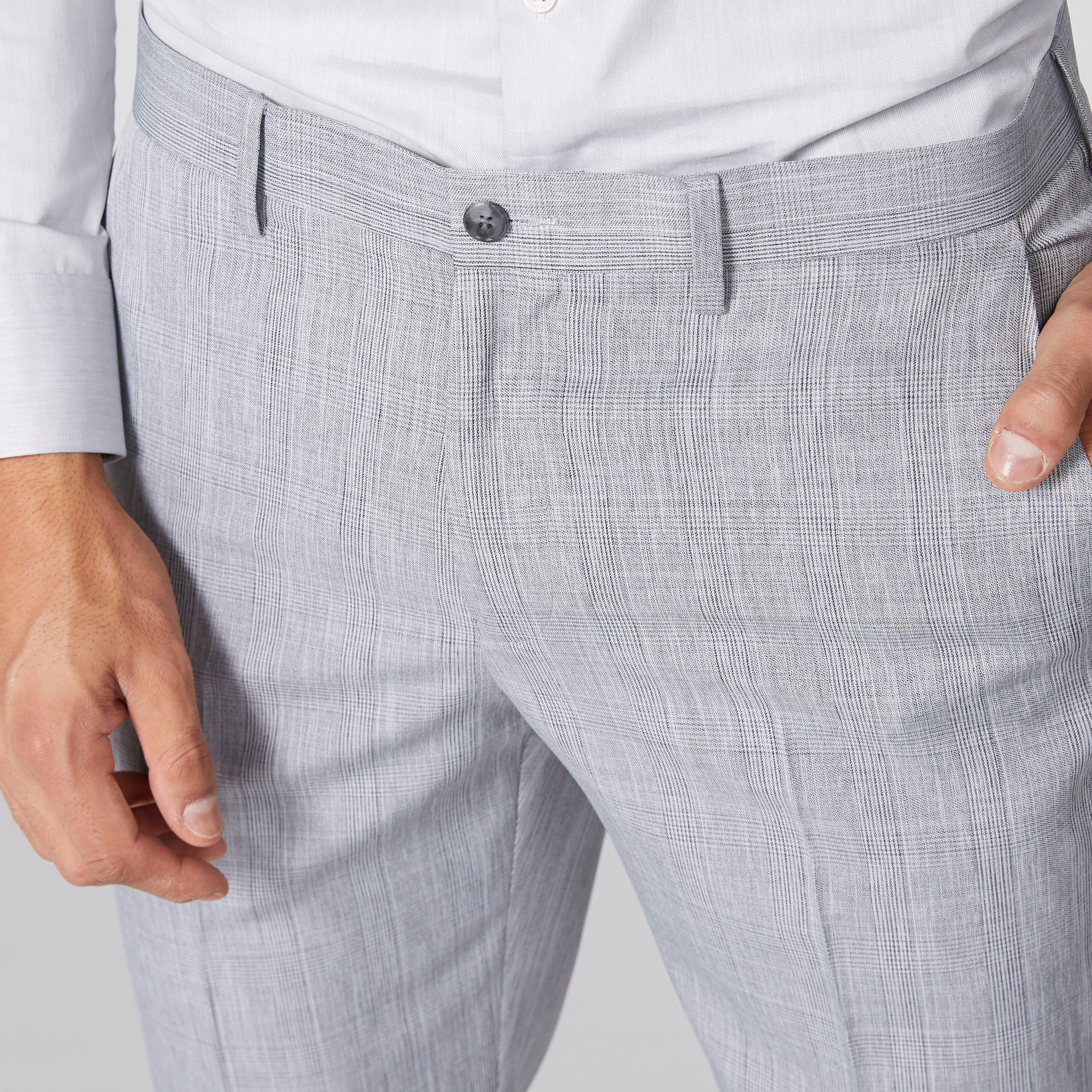 بنطال طويل كاروهات بزر إغلاق وجيوب-men-clothing-bottoms-trousersandchinos-trousers-image-3