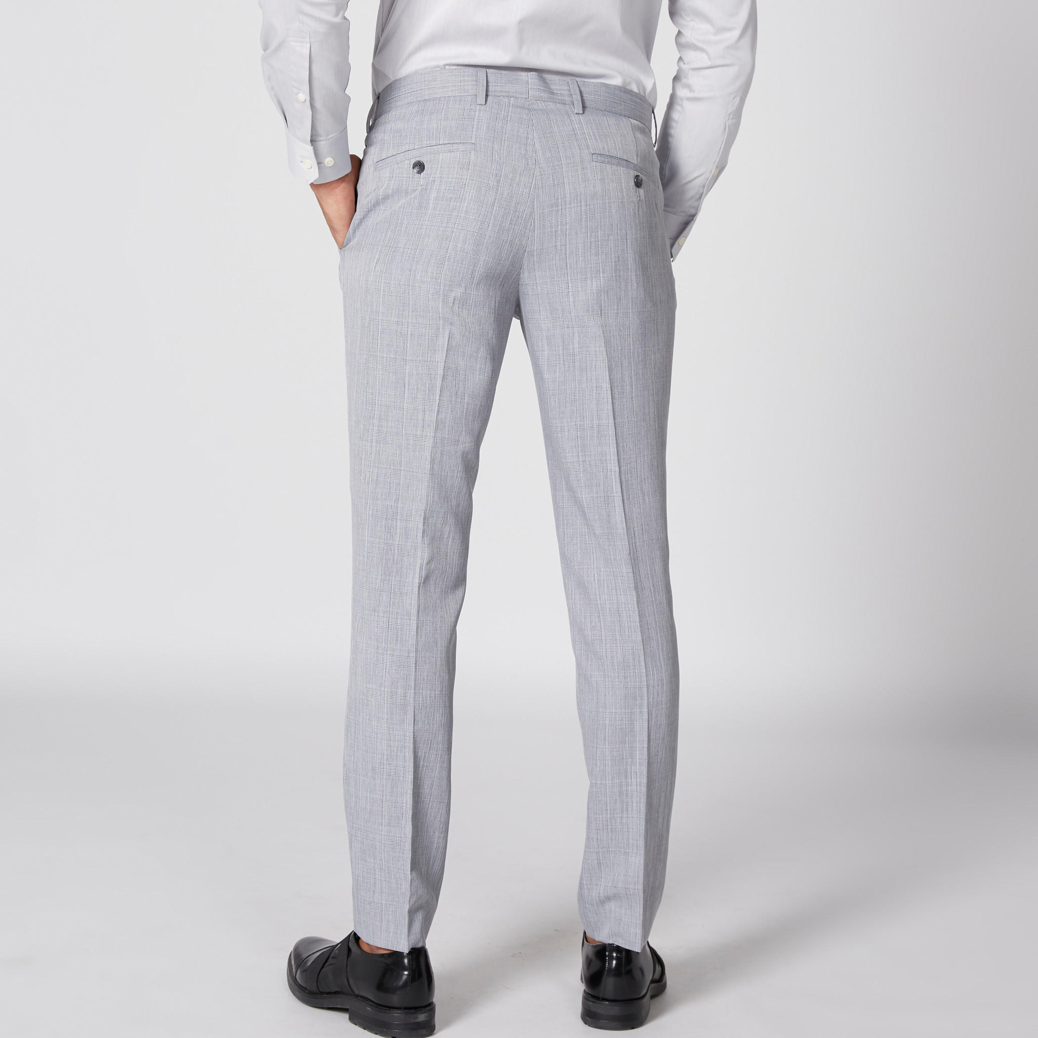 بنطال طويل كاروهات بزر إغلاق وجيوب-men-clothing-bottoms-trousersandchinos-trousers-image-5