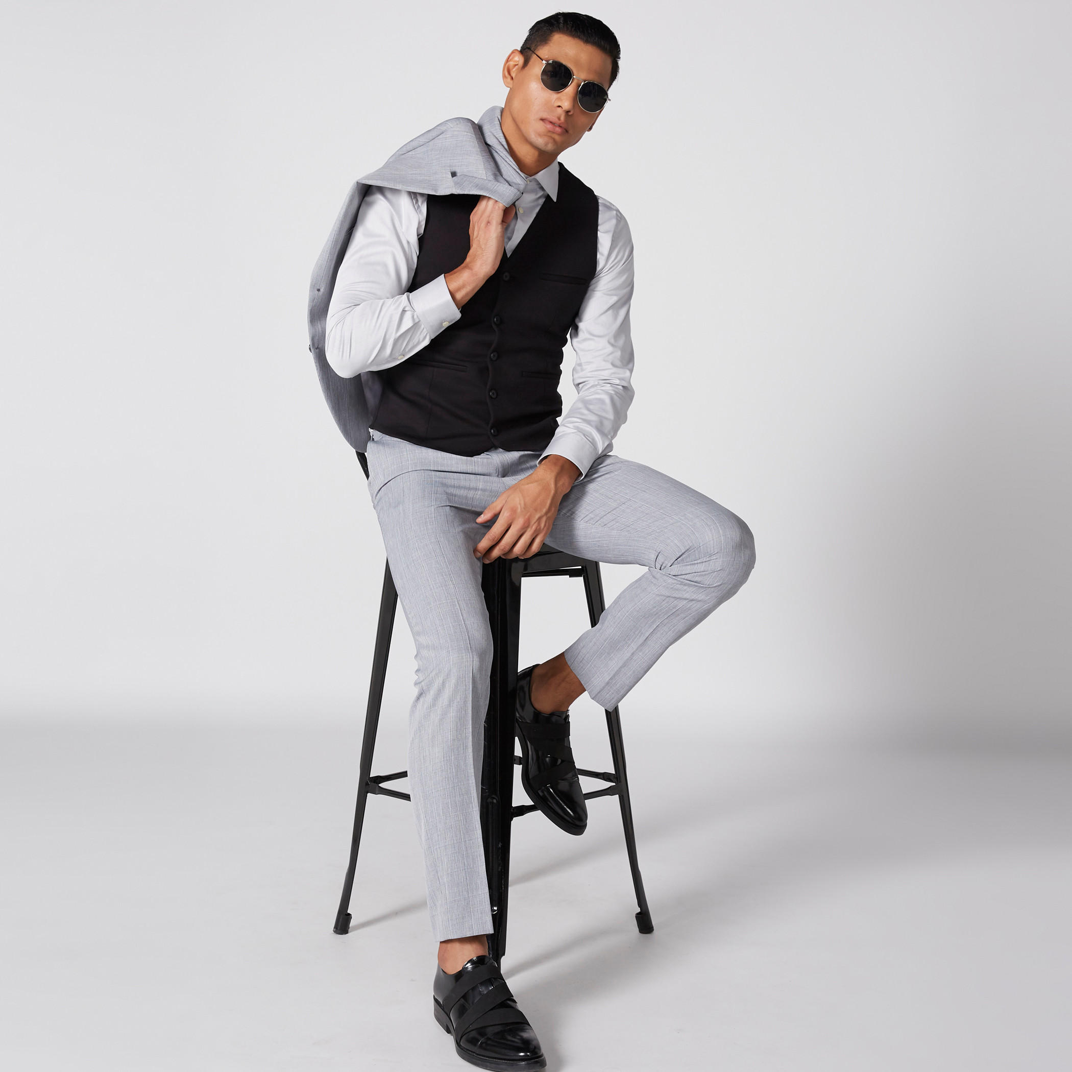 بنطال طويل كاروهات بزر إغلاق وجيوب-men-clothing-bottoms-trousersandchinos-trousers-image-6