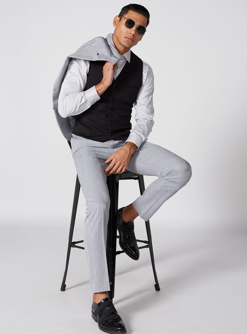 بنطال طويل كاروهات بزر إغلاق وجيوب-men-clothing-bottoms-trousersandchinos-trousers-image-6