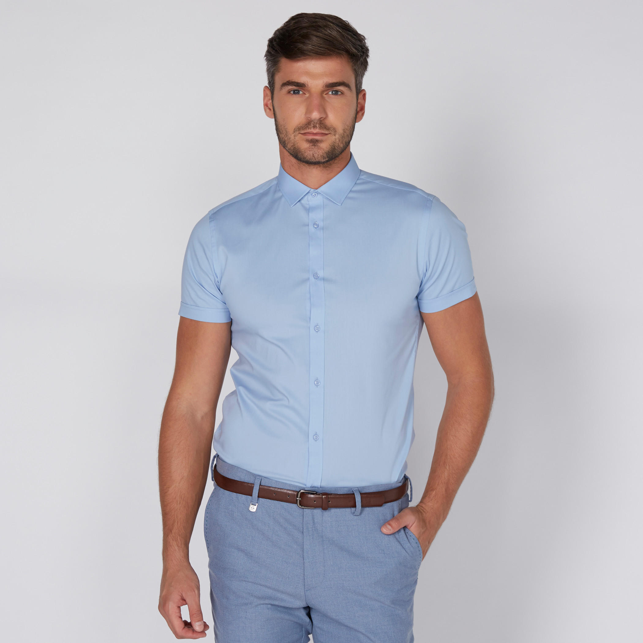 قميص بأكمام قصيرة وأزرار-men-clothing-shirts-image-1