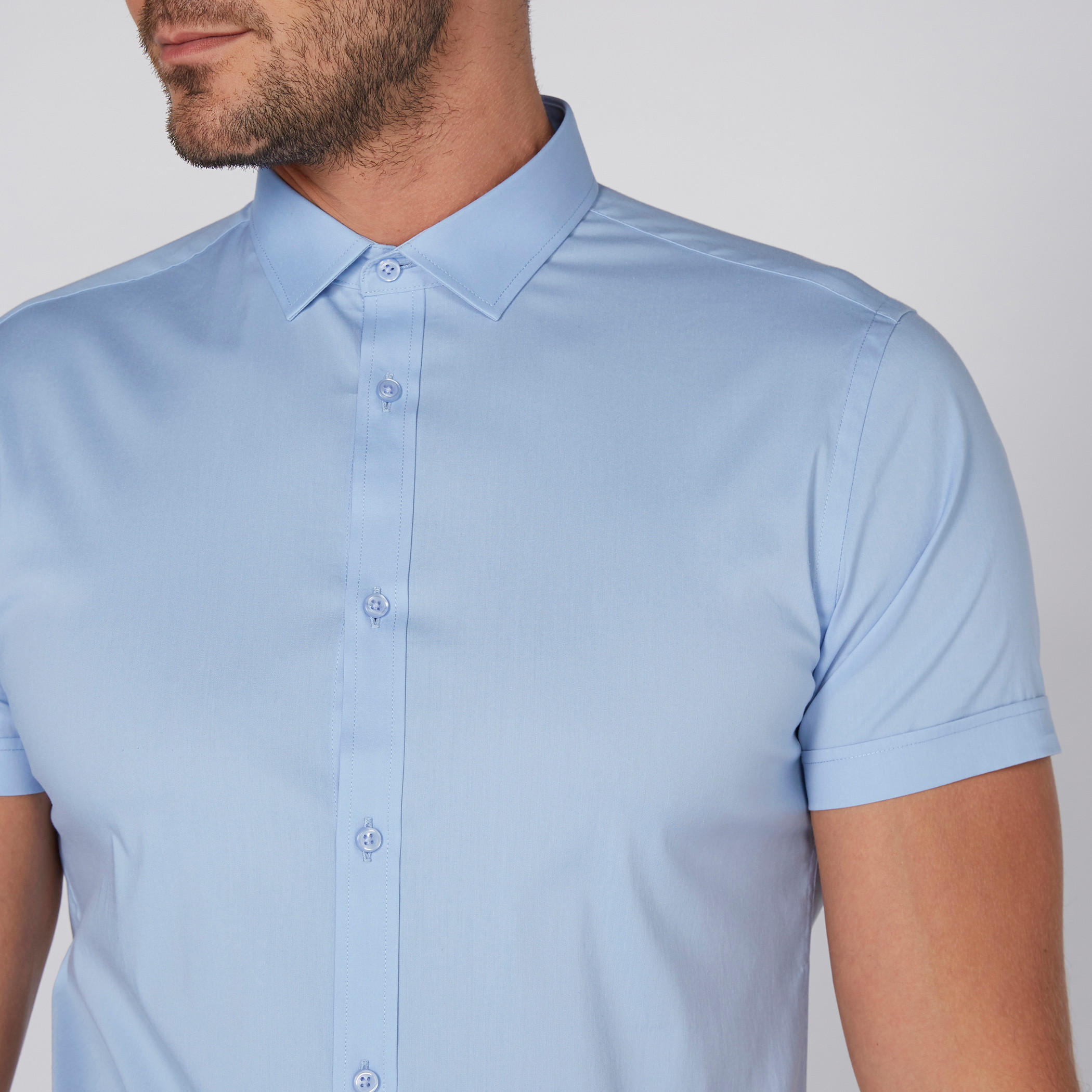 قميص بأكمام قصيرة وأزرار-men-clothing-shirts-image-2