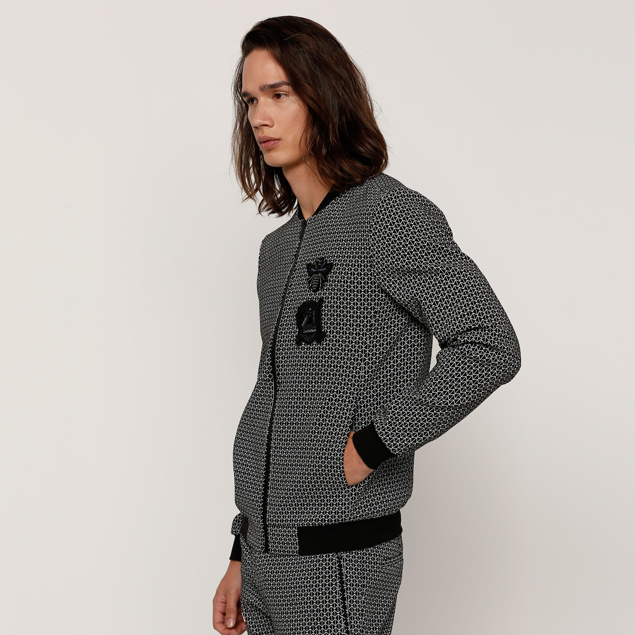 Printed Jacket with Long Sleeves and Zip Closure-men-clothing-jacketsandblazers-jackets-image-3