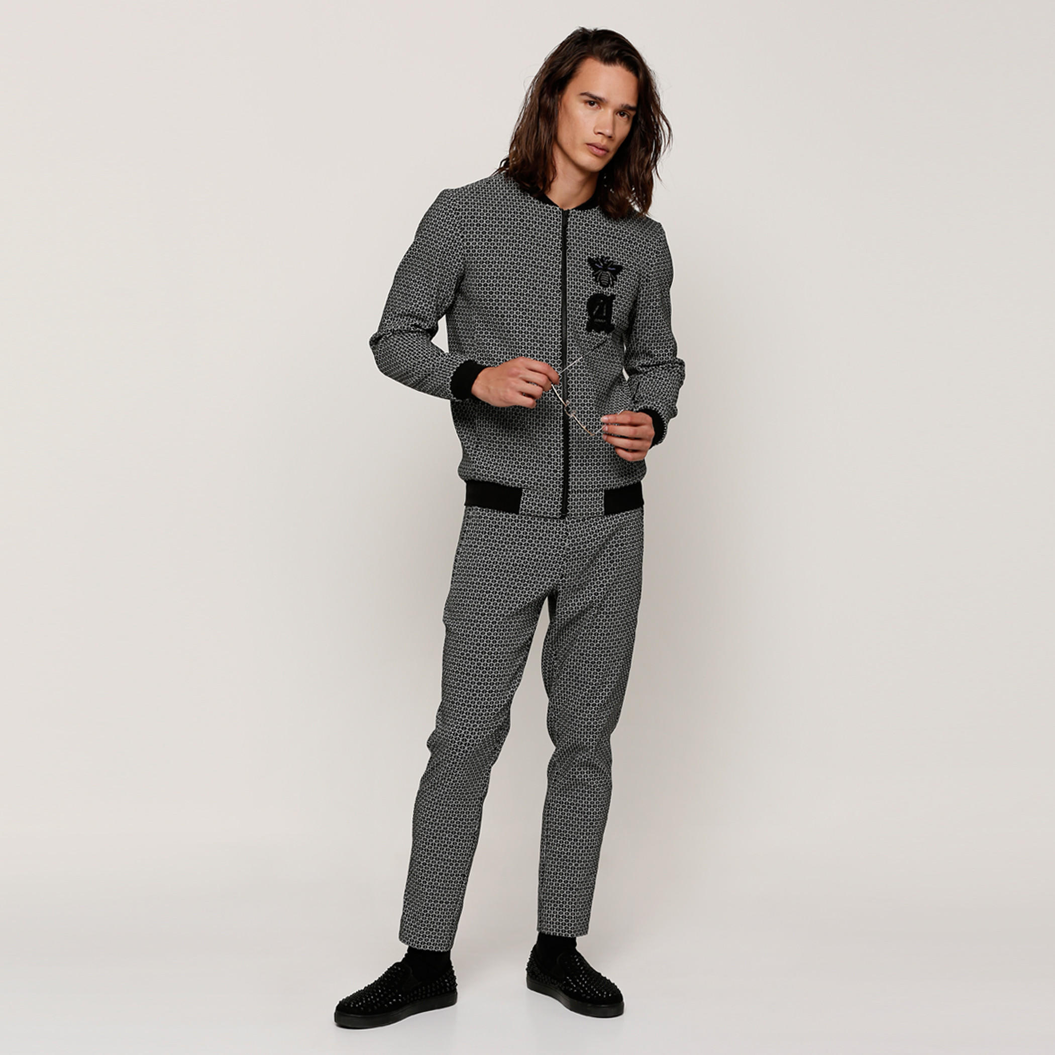 Printed Jacket with Long Sleeves and Zip Closure-men-clothing-jacketsandblazers-jackets-image-5