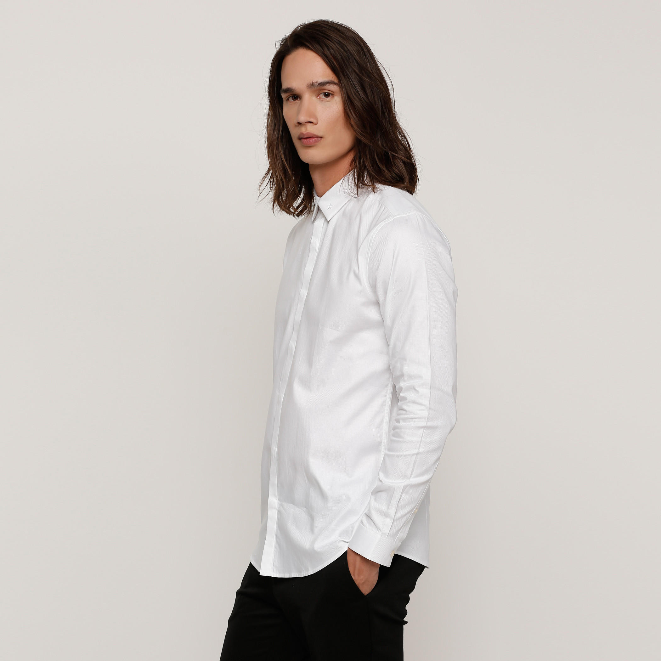 Embroidered Shirt with Long Sleeves and Complete Placket-men-clothing-shirts-image-3