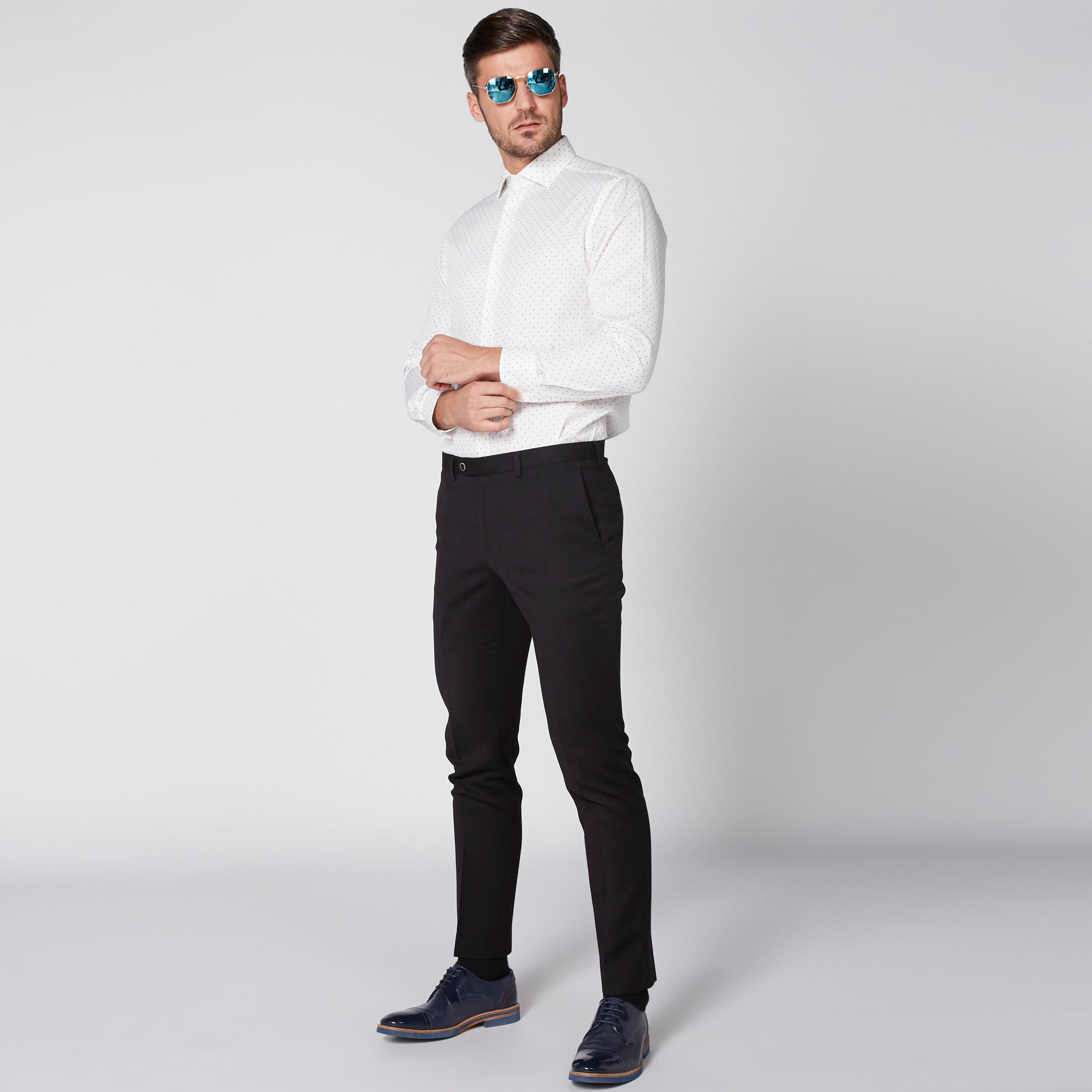Printed Shirt with Long Sleeves and Complete Placket-men-clothing-shirts-image-1