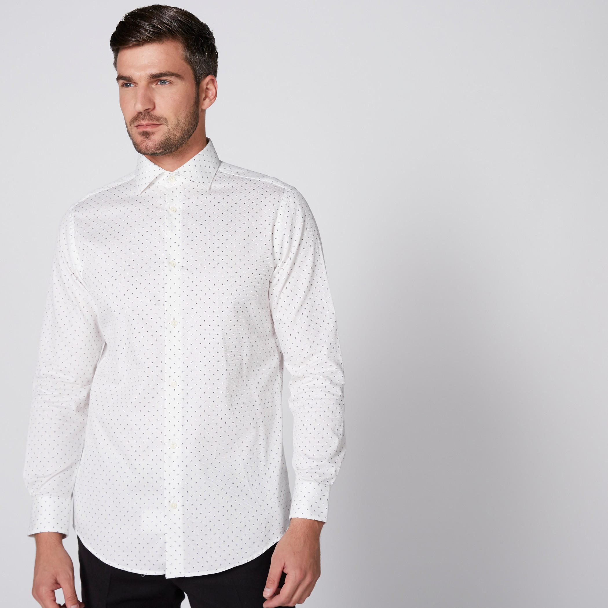 Printed Shirt with Long Sleeves and Complete Placket-men-clothing-shirts-image-2