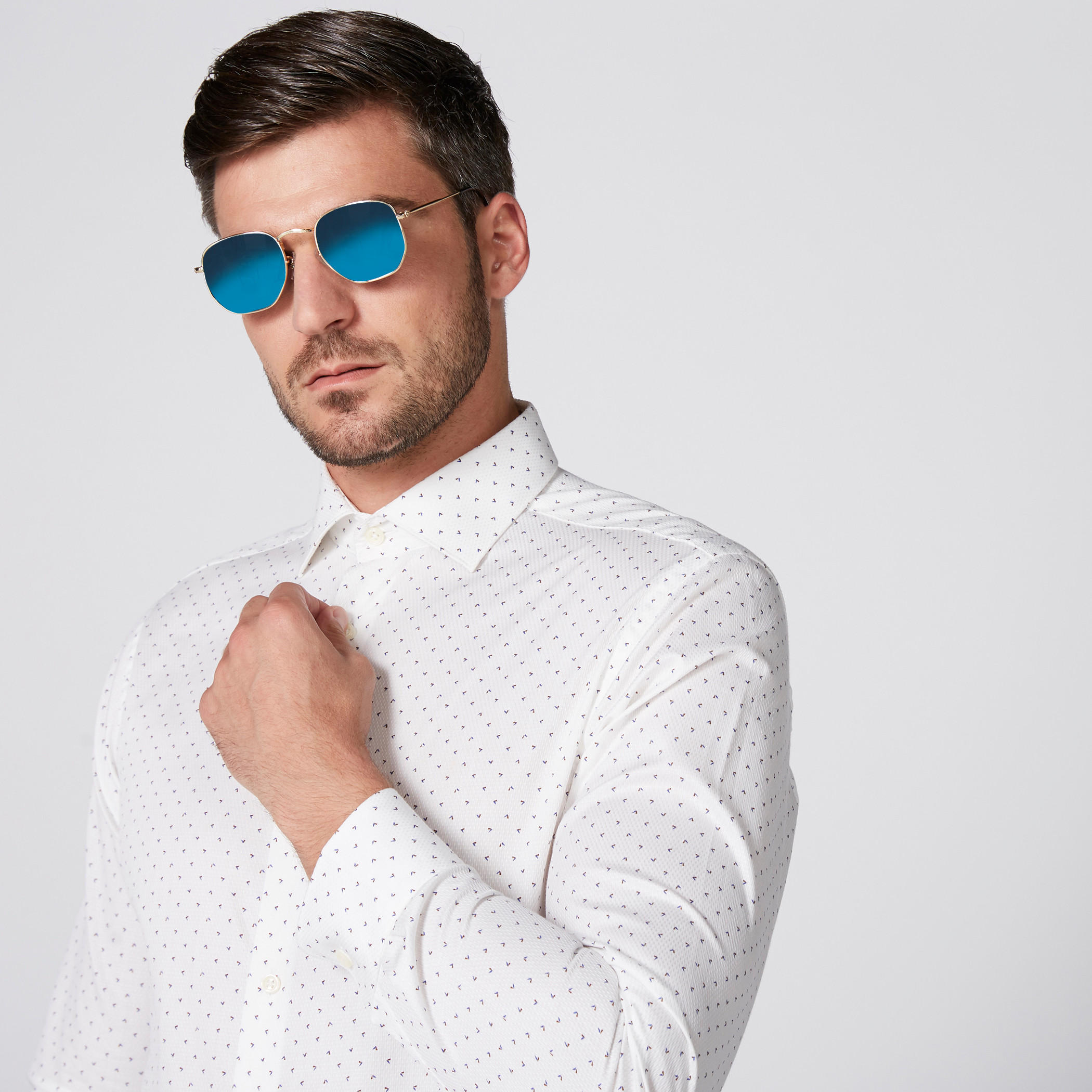 Printed Shirt with Long Sleeves and Complete Placket-men-clothing-shirts-image-4
