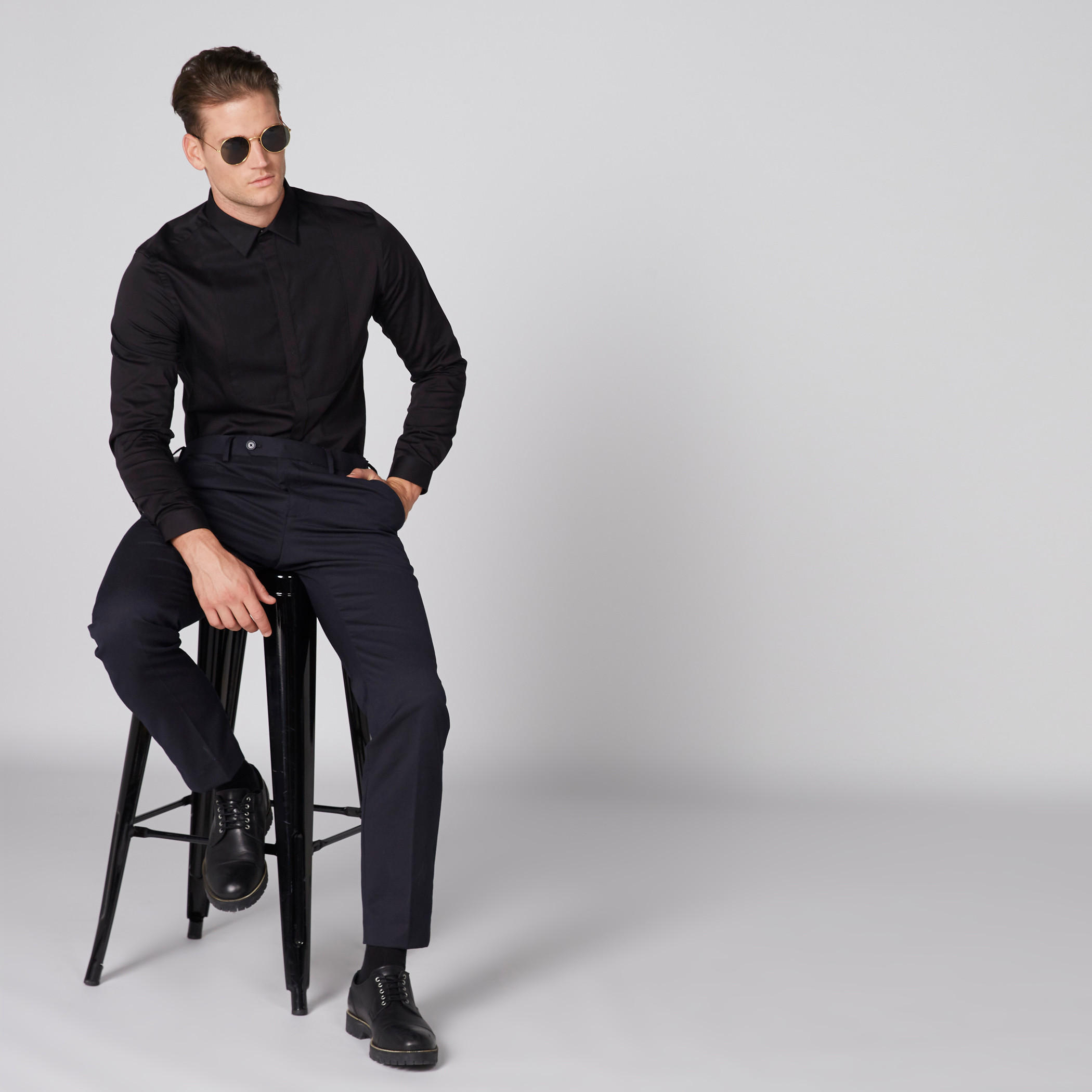 Long Sleeves Bib Shirt with Concealed Placket-men-clothing-shirts-image-3