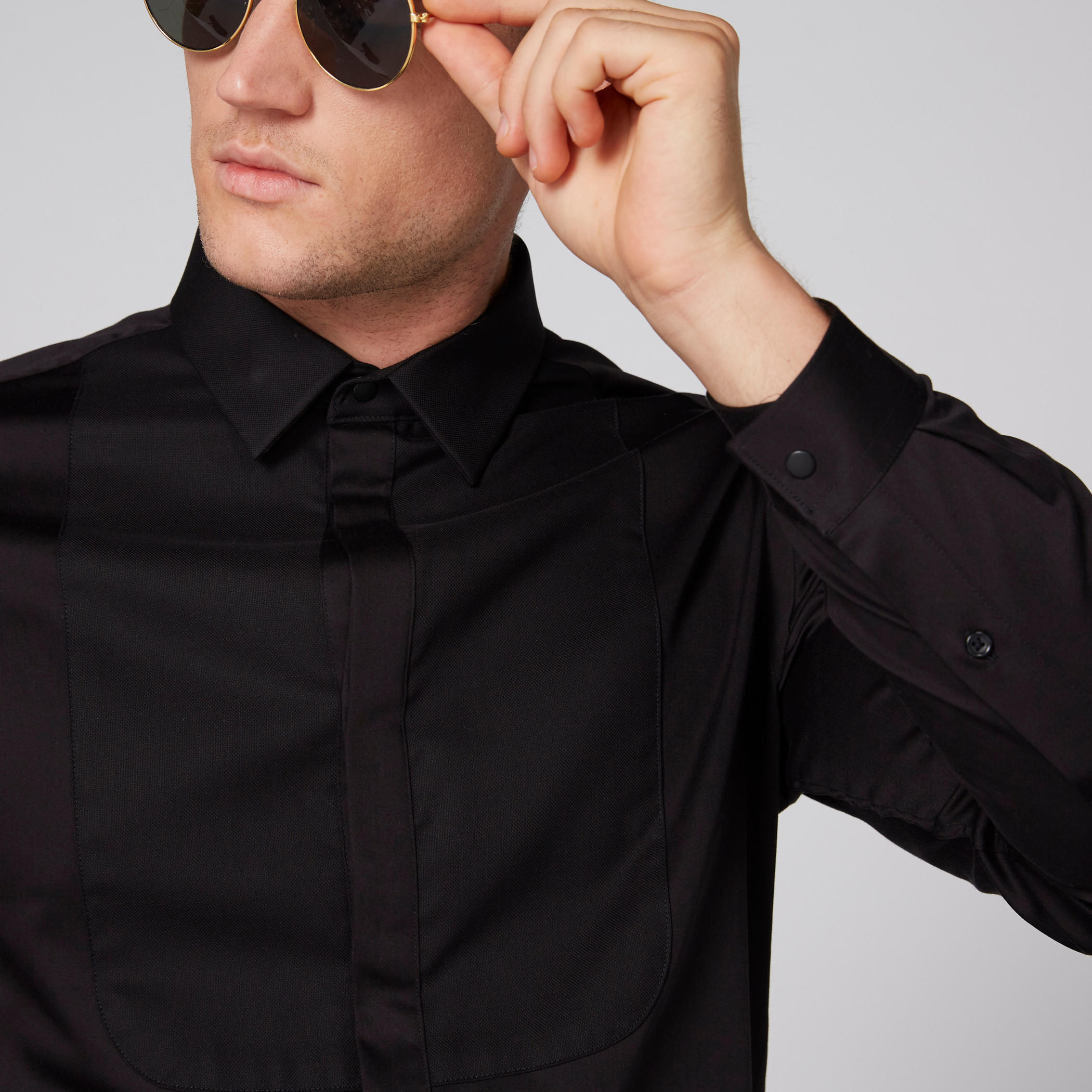 Long Sleeves Bib Shirt with Concealed Placket-men-clothing-shirts-image-4