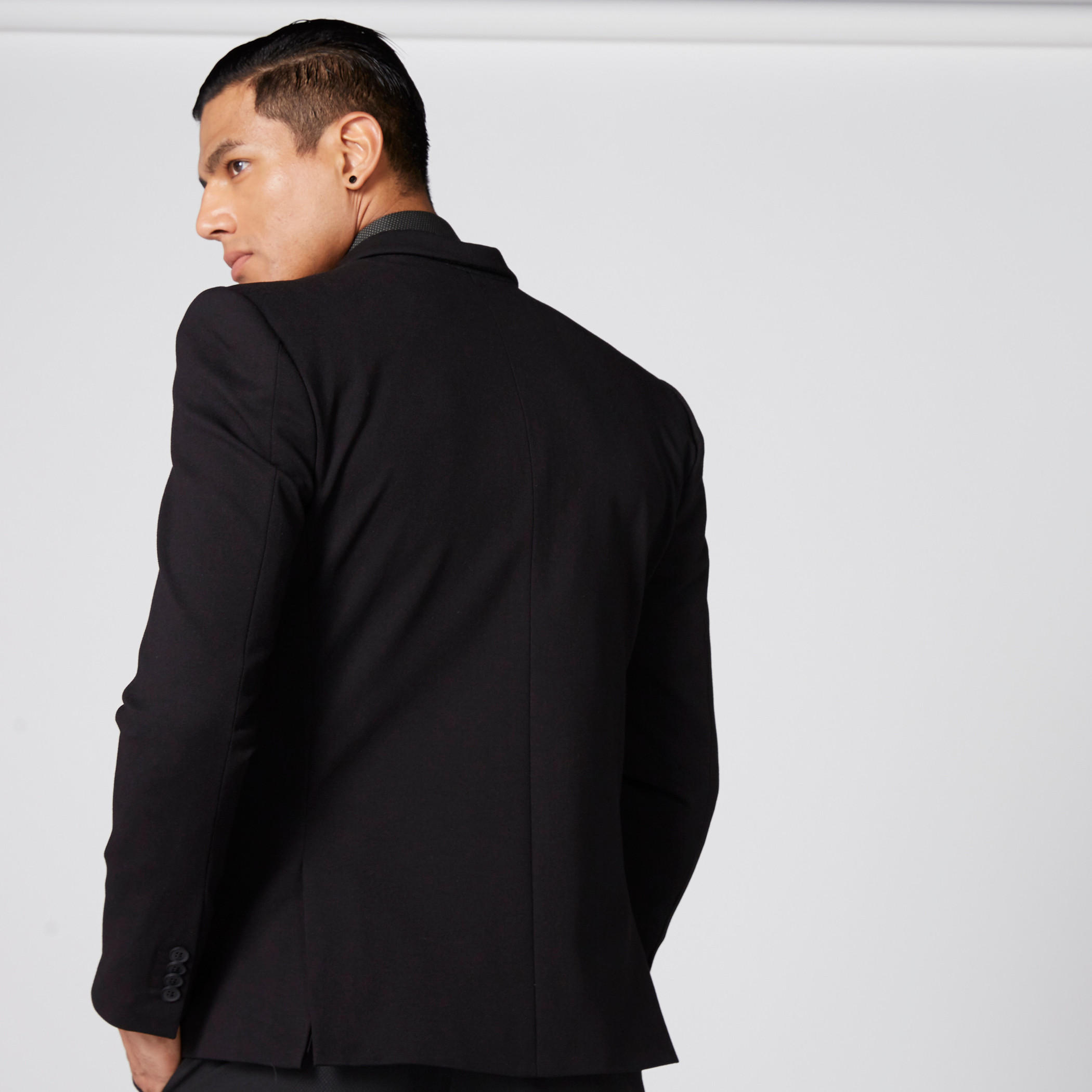 Embellished Blazer with Long Sleeves and Button Closure-men-winterwear-jacketsandblazers-image-3