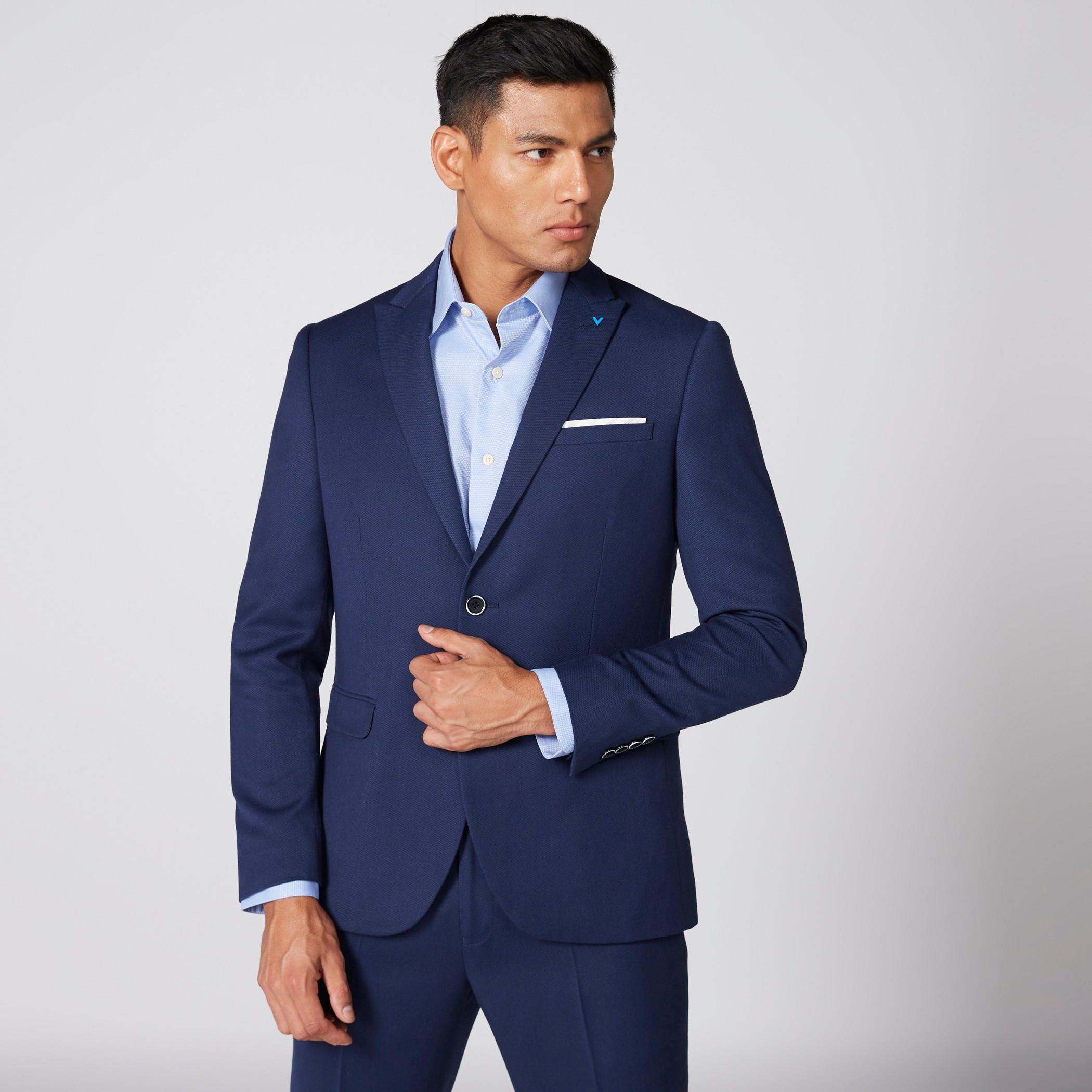 جاكيت بليزر مخطط بأكمام طويلة وياقة طويلة-men-clothing-jacketsandblazers-jackets-image-1