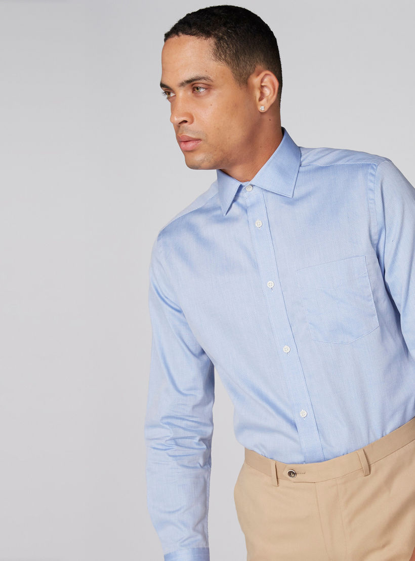 قميص بارز الملمس بأكمام طويلة وأزرار-men-clothing-shirts-image-3