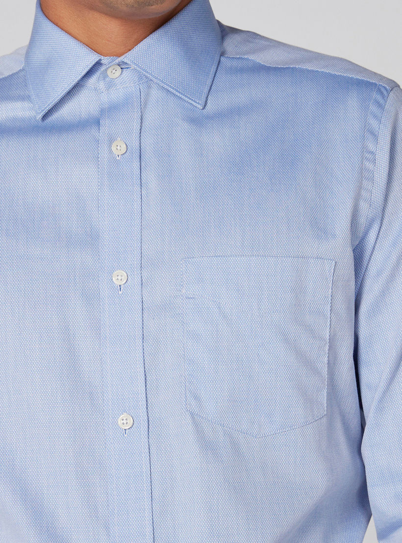 قميص بارز الملمس بأكمام طويلة وأزرار-men-clothing-shirts-image-2