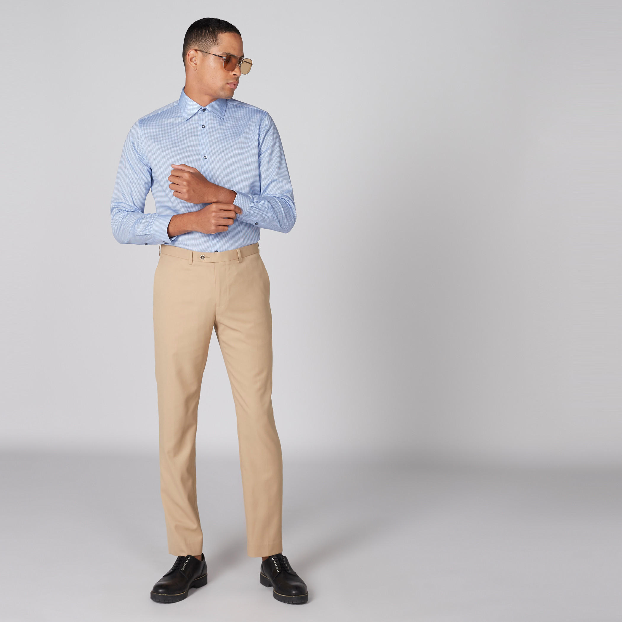 قميص كاروهات بأكمام طويلة وأزرار-men-clothing-shirts-image-1