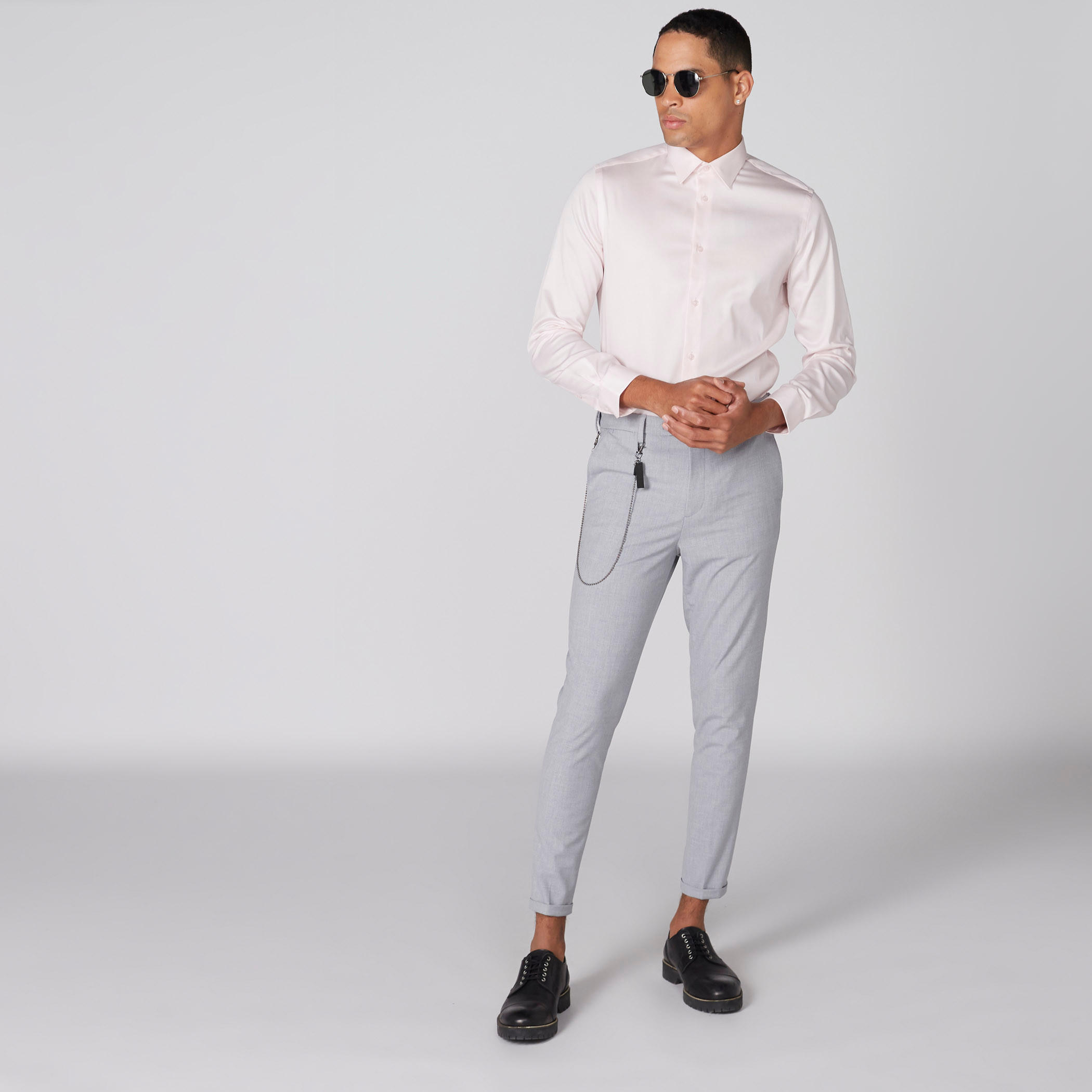 Pocket Detail Trousers in Straight Fit with Dog Chain-men-clothing-bottoms-trousersandchinos-trousers-image-1