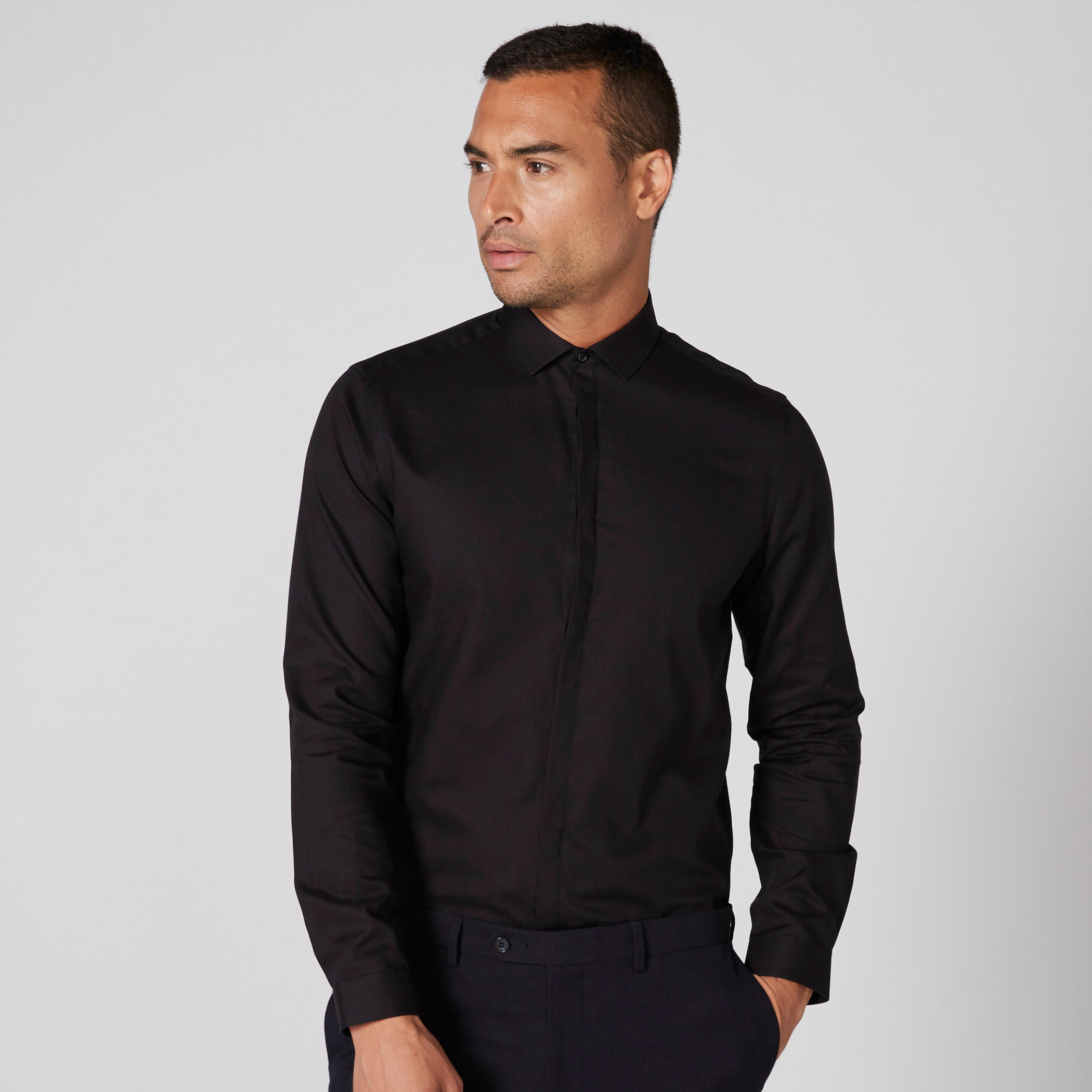 قميص بأكمام طويلة ووصلة أزرار مخفية-men-clothing-shirts-image-5