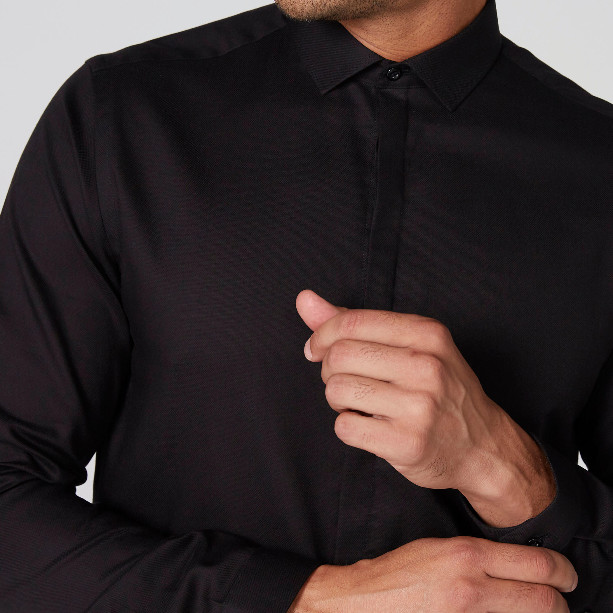 قميص بأكمام طويلة ووصلة أزرار مخفية-men-clothing-shirts-image-1