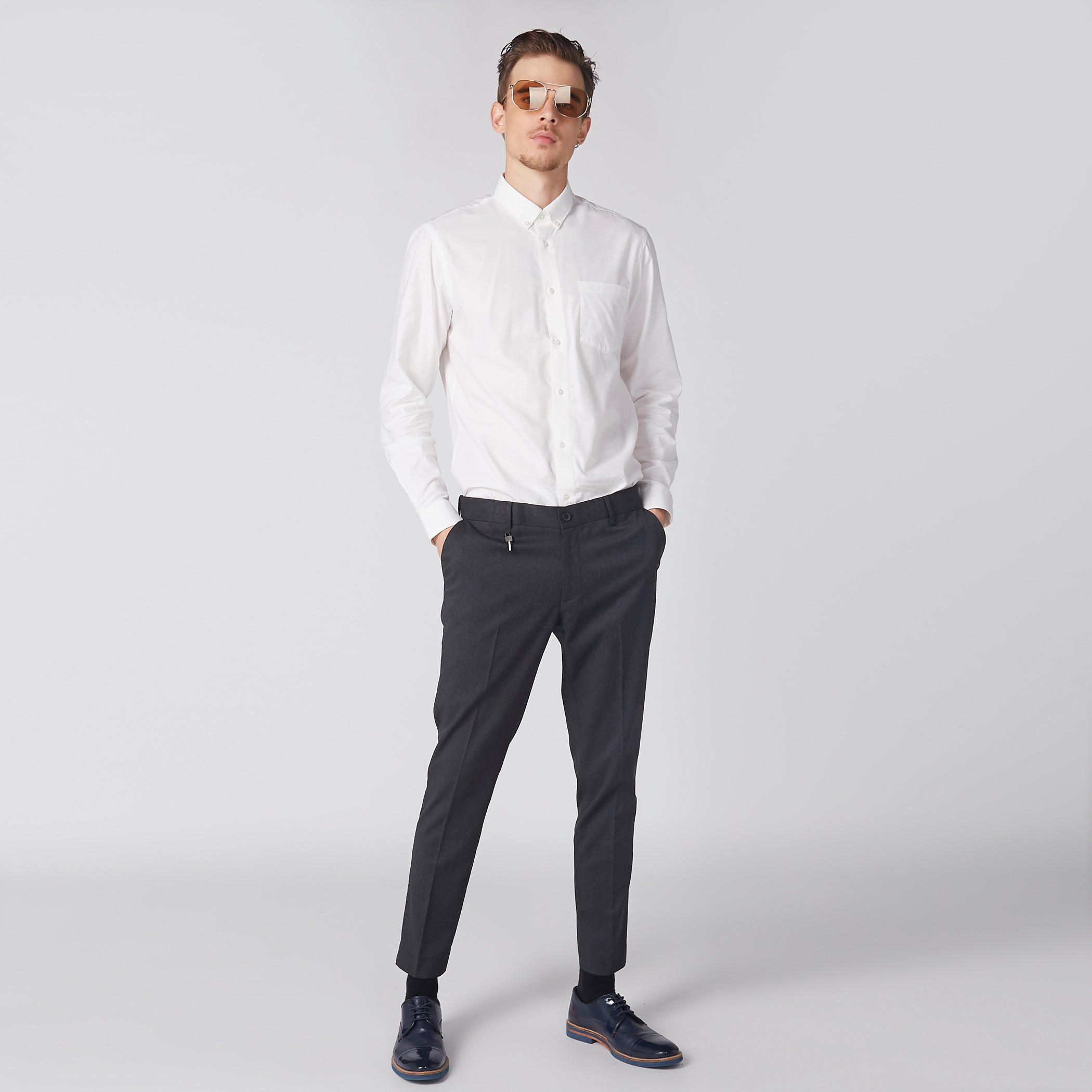 بنطال طويل بخصر متوسط الارتفاع وجيوب وزر إغلاق-men-clothing-bottoms-trousersandchinos-trousers-image-2
