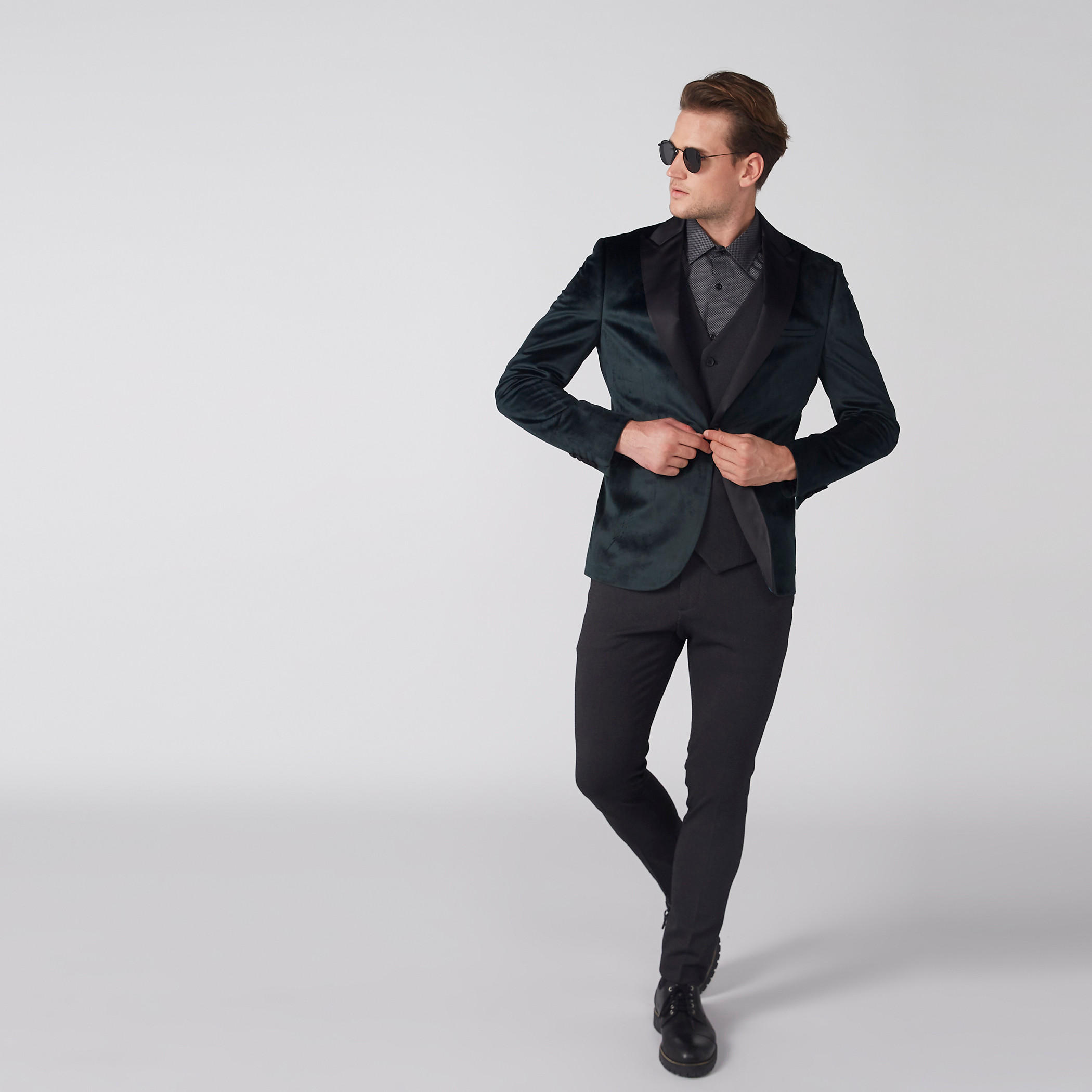 فيست بارز الملمس بزر إغلاق وجيوب-men-clothing-jacketsandblazers-coats-image-3