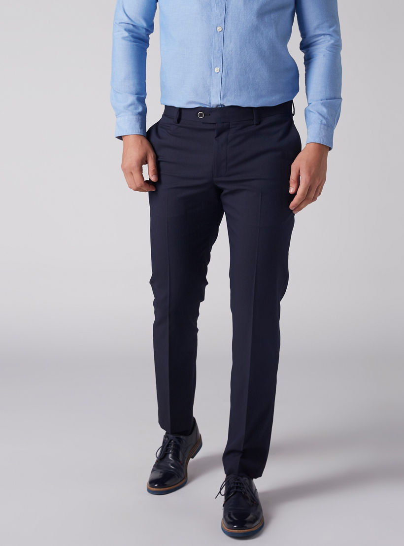Textured Trousers with Pocket Detail and Button Closure-men-clothing-bottoms-trousersandchinos-trousers-image-3