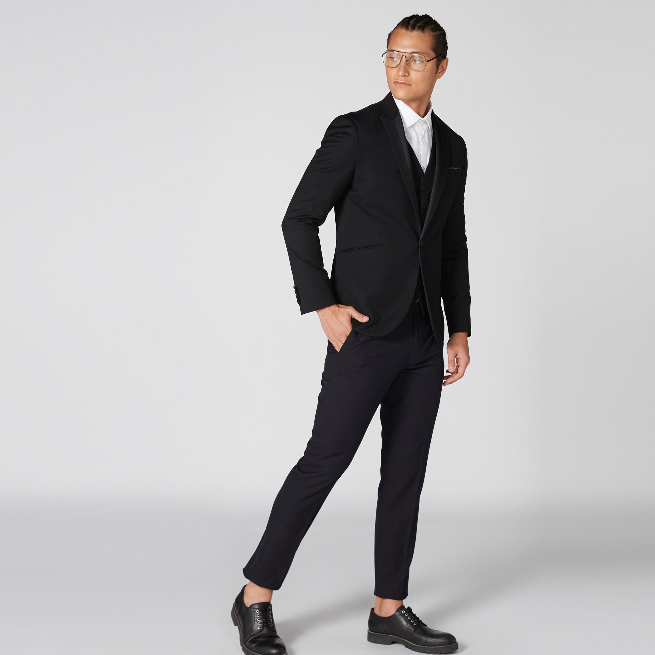 جاكيت بليزر بأكمام طويلة وزر إغلاق-men-winterwear-jacketsandblazers-image-3