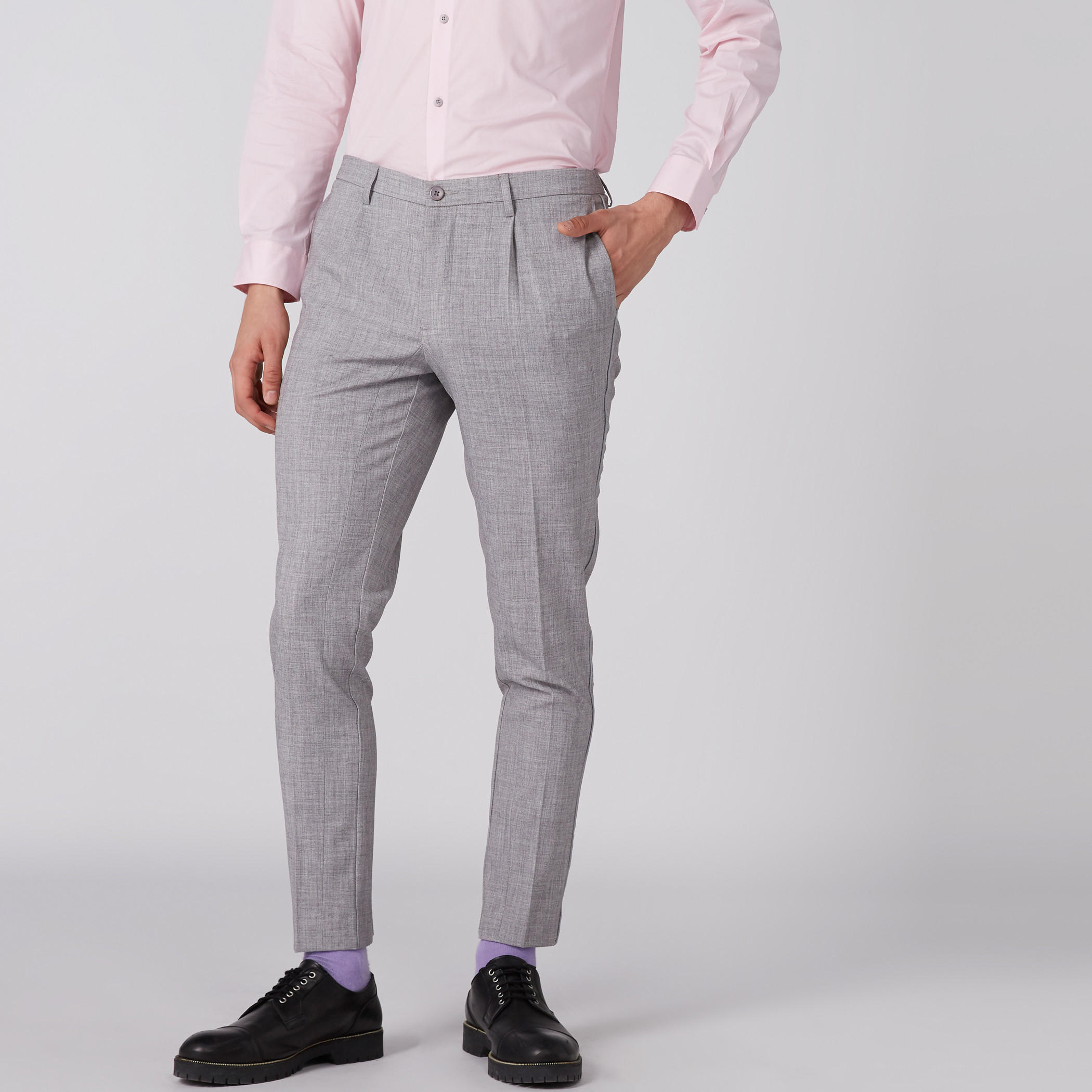 بنطال عالي الخصر بزر إغلاق وجيوب-men-clothing-bottoms-trousersandchinos-trousers-image-2
