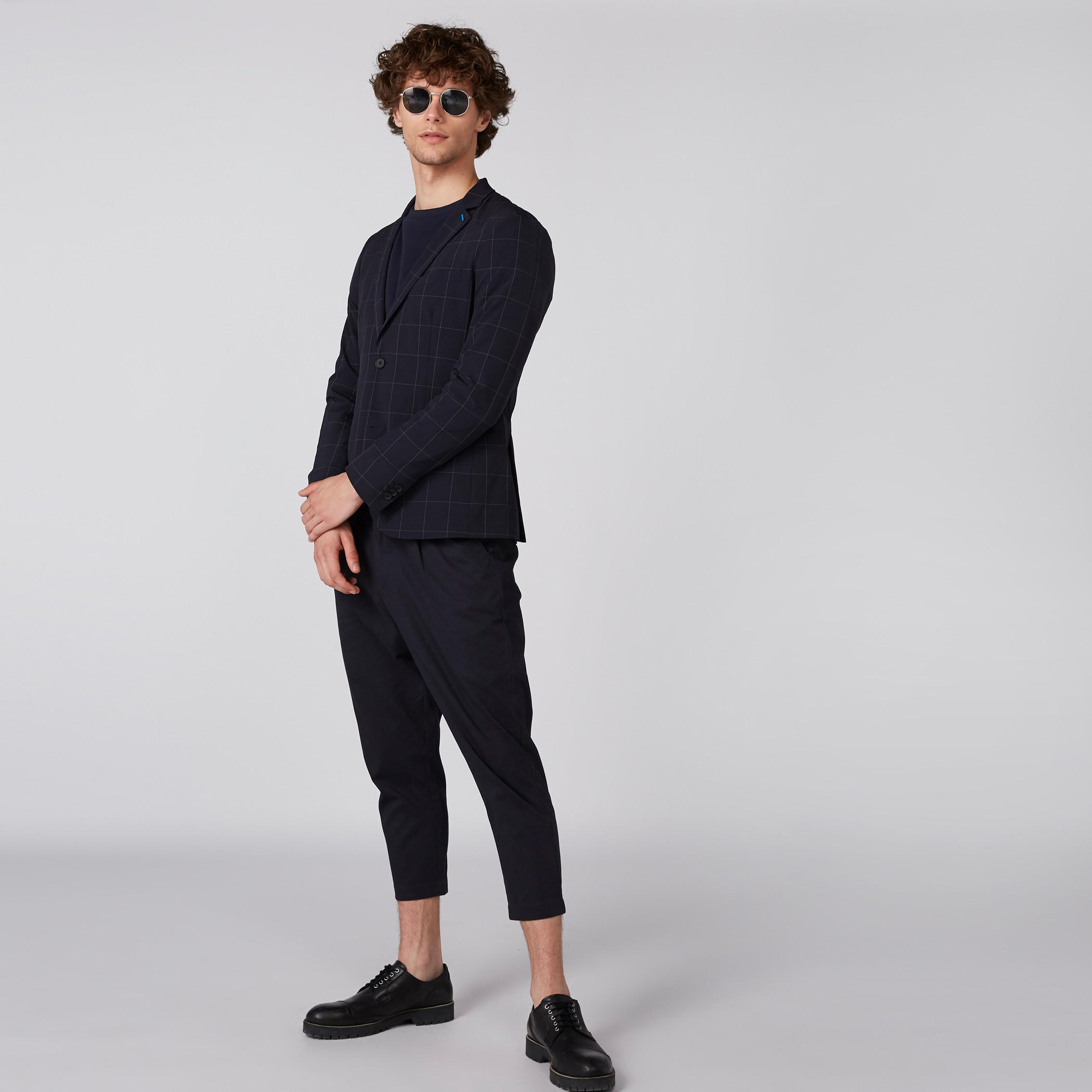 جاكيت بليزر كاروهات بياقة طويلة وأكمام-men-winterwear-jacketsandblazers-image-2
