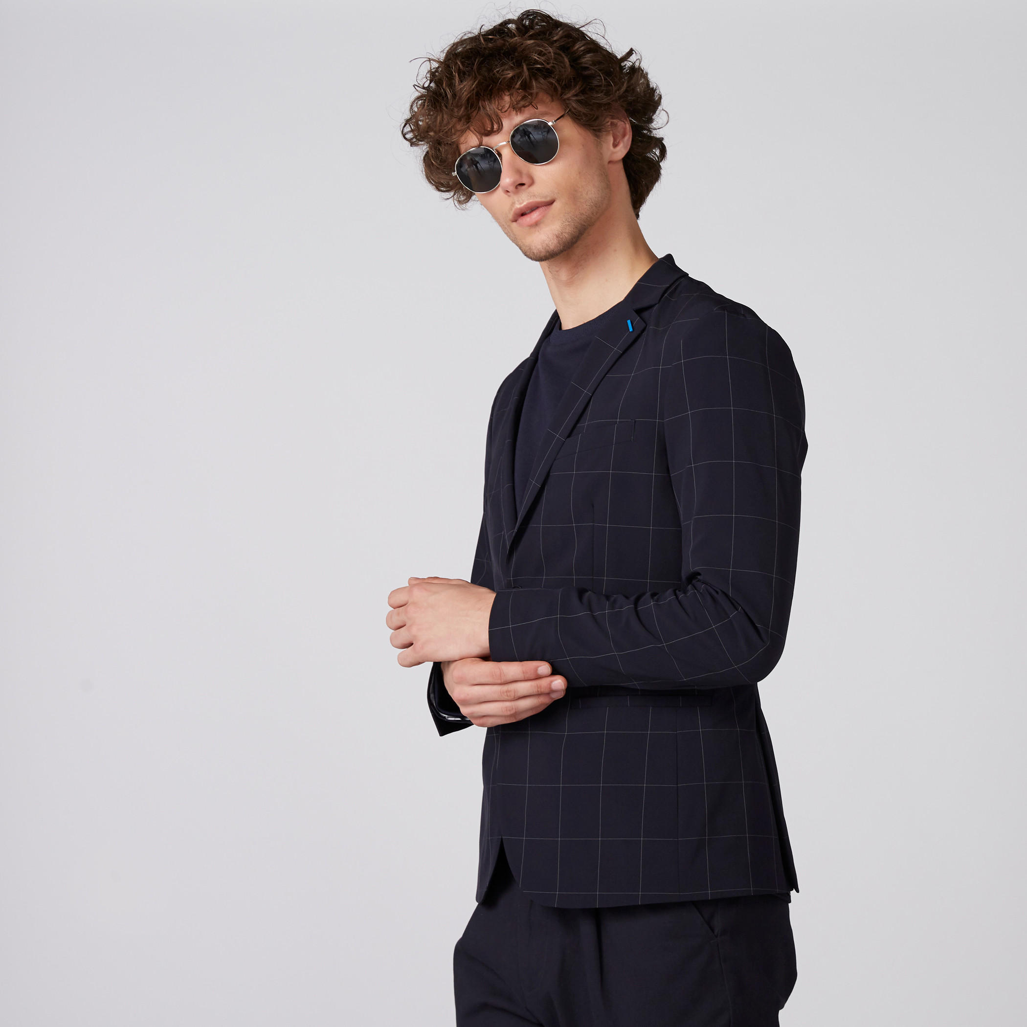 جاكيت بليزر كاروهات بياقة طويلة وأكمام-men-winterwear-jacketsandblazers-image-3
