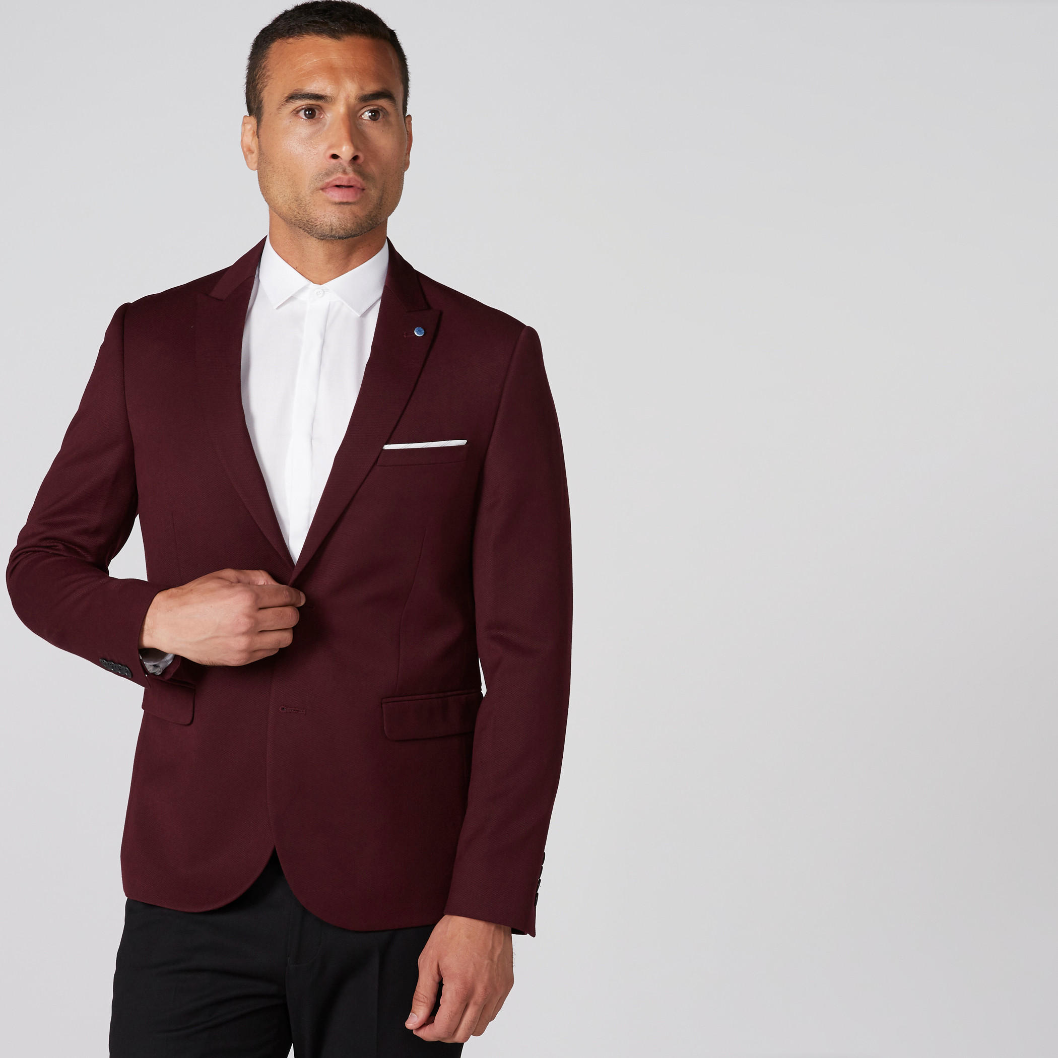Notched Lapel Blazer with Button Closure and Pocket Detail-men-winterwear-jacketsandblazers-image-3