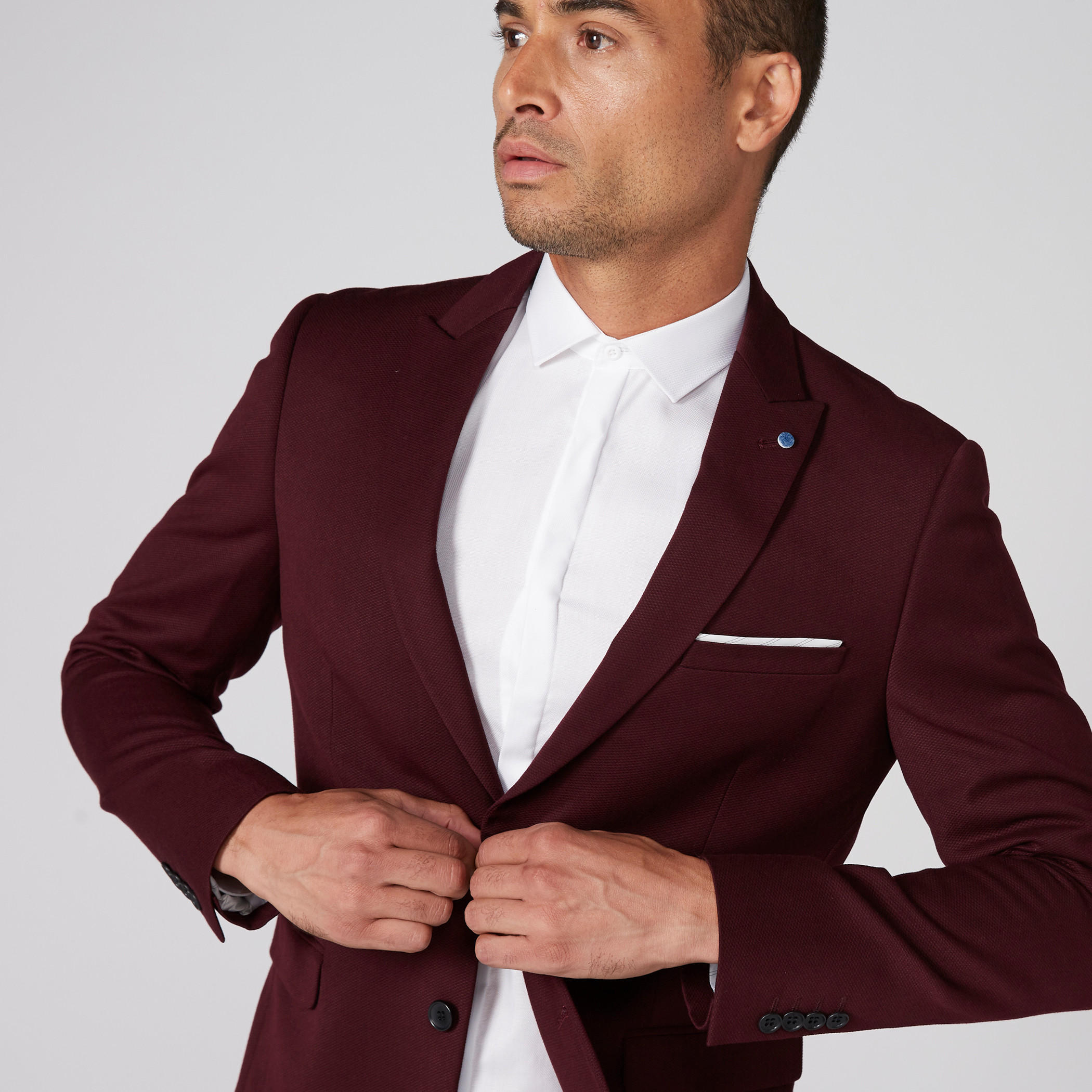 Notched Lapel Blazer with Button Closure and Pocket Detail-men-winterwear-jacketsandblazers-image-4