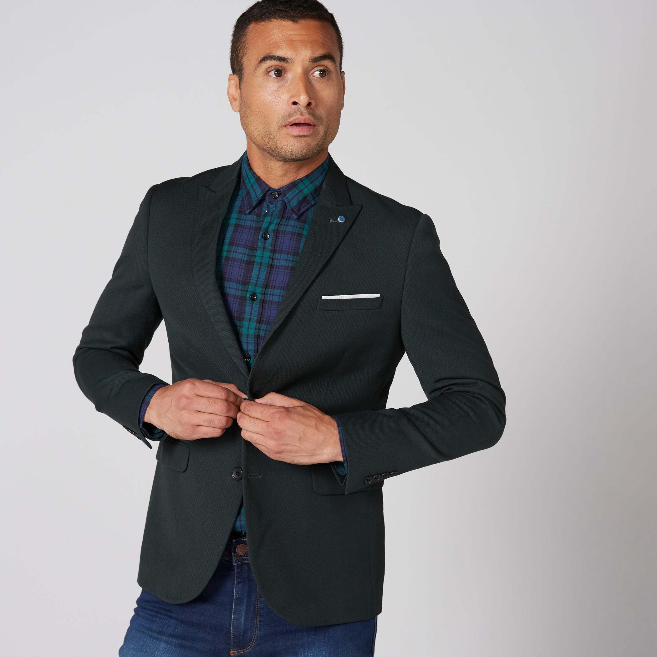 Notched Lapel Blazer with Button Closure and Pocket Detail-men-winterwear-jacketsandblazers-image-7