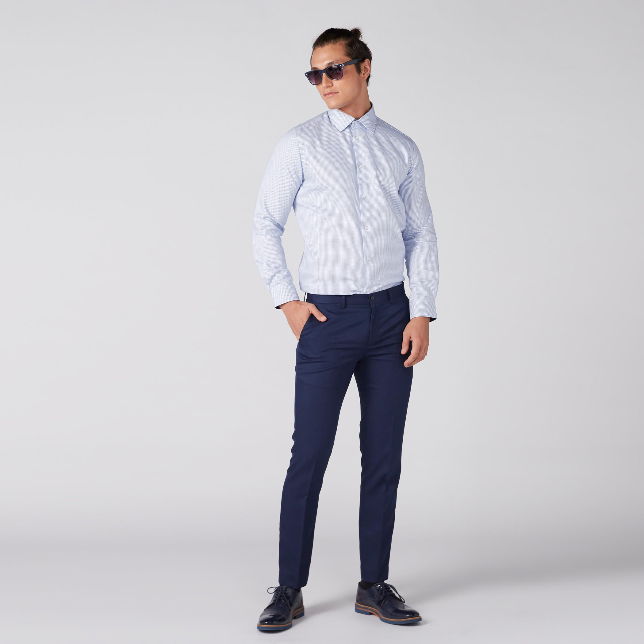 قميص كاروهات بأكمام طويلة وأزرار-men-clothing-shirts-image-1