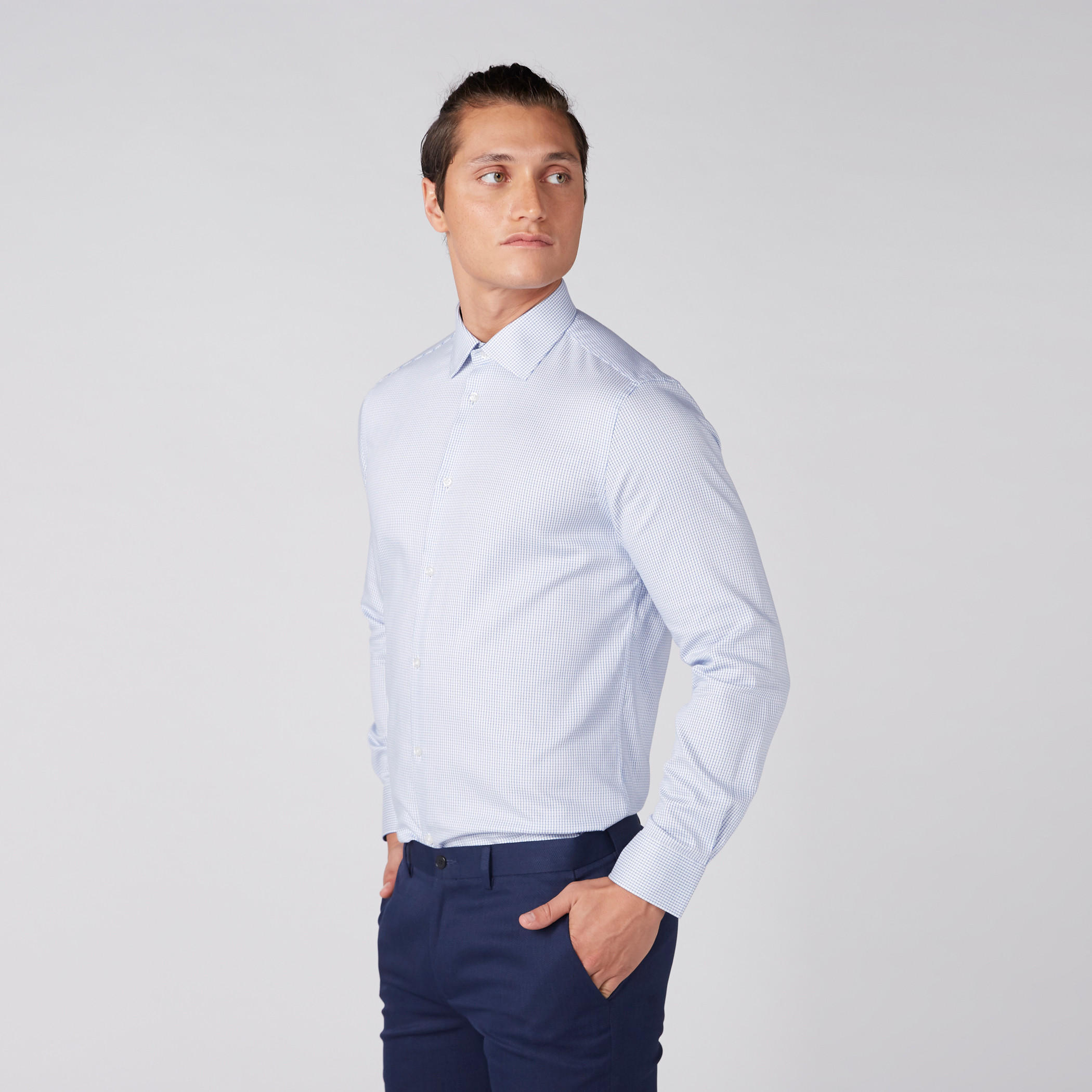 قميص كاروهات بأكمام طويلة وأزرار-men-clothing-shirts-image-3