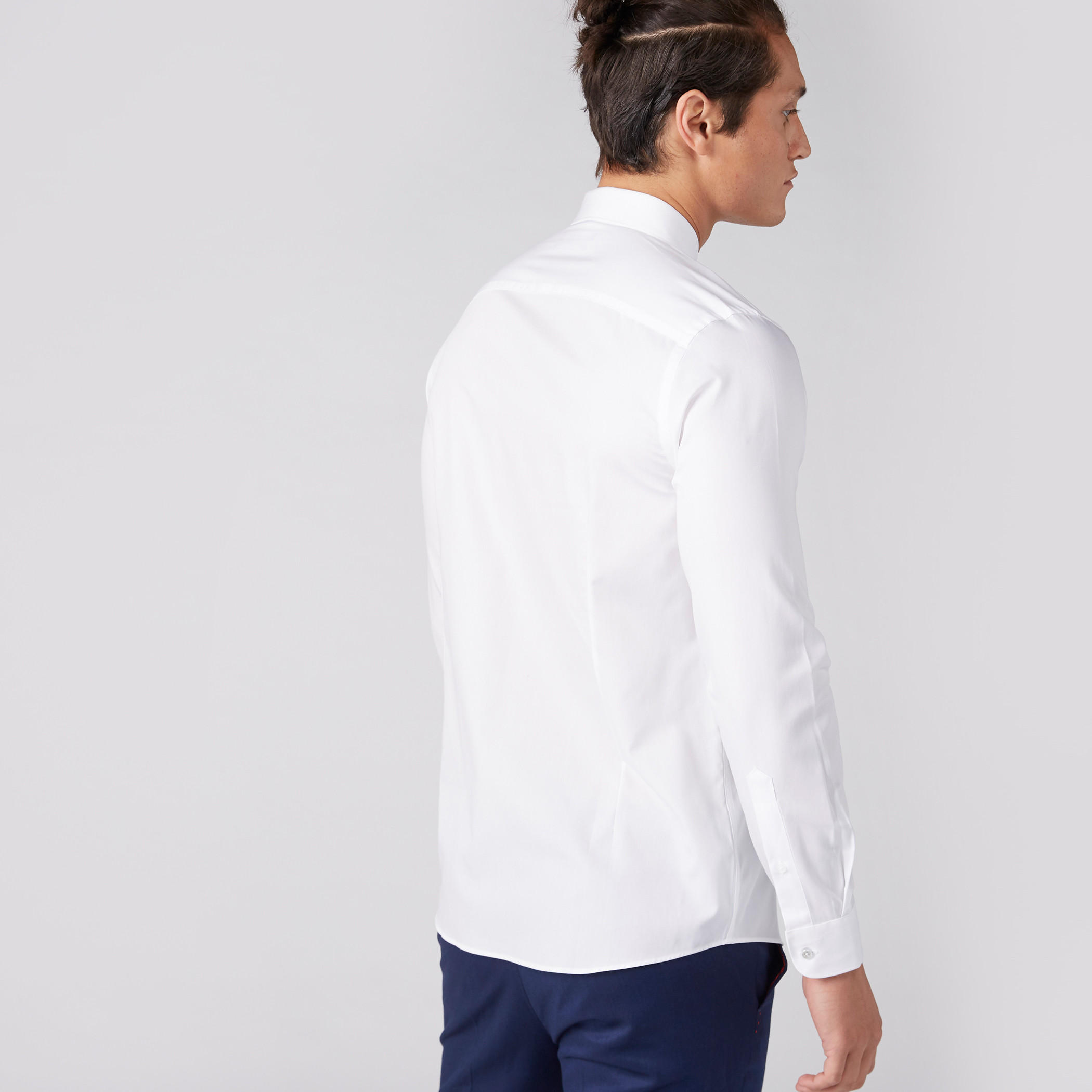قميص بياقة واسعة وأكمام طويلة وتفاصيل كشكش-men-clothing-shirts-image-2