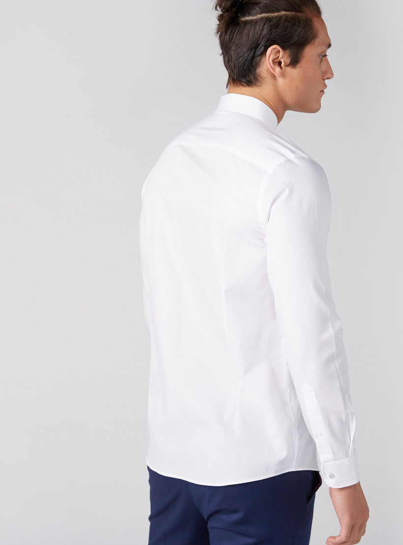 قميص بياقة واسعة وأكمام طويلة وتفاصيل كشكش-men-clothing-shirts-image-2