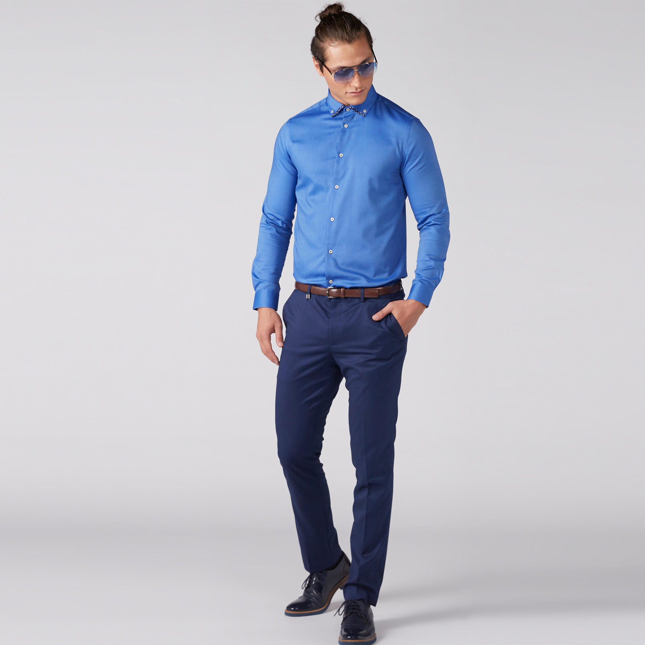 قميص بياقة مزدوجة وأكمام طويلة وأزرار-men-clothing-shirts-image-1