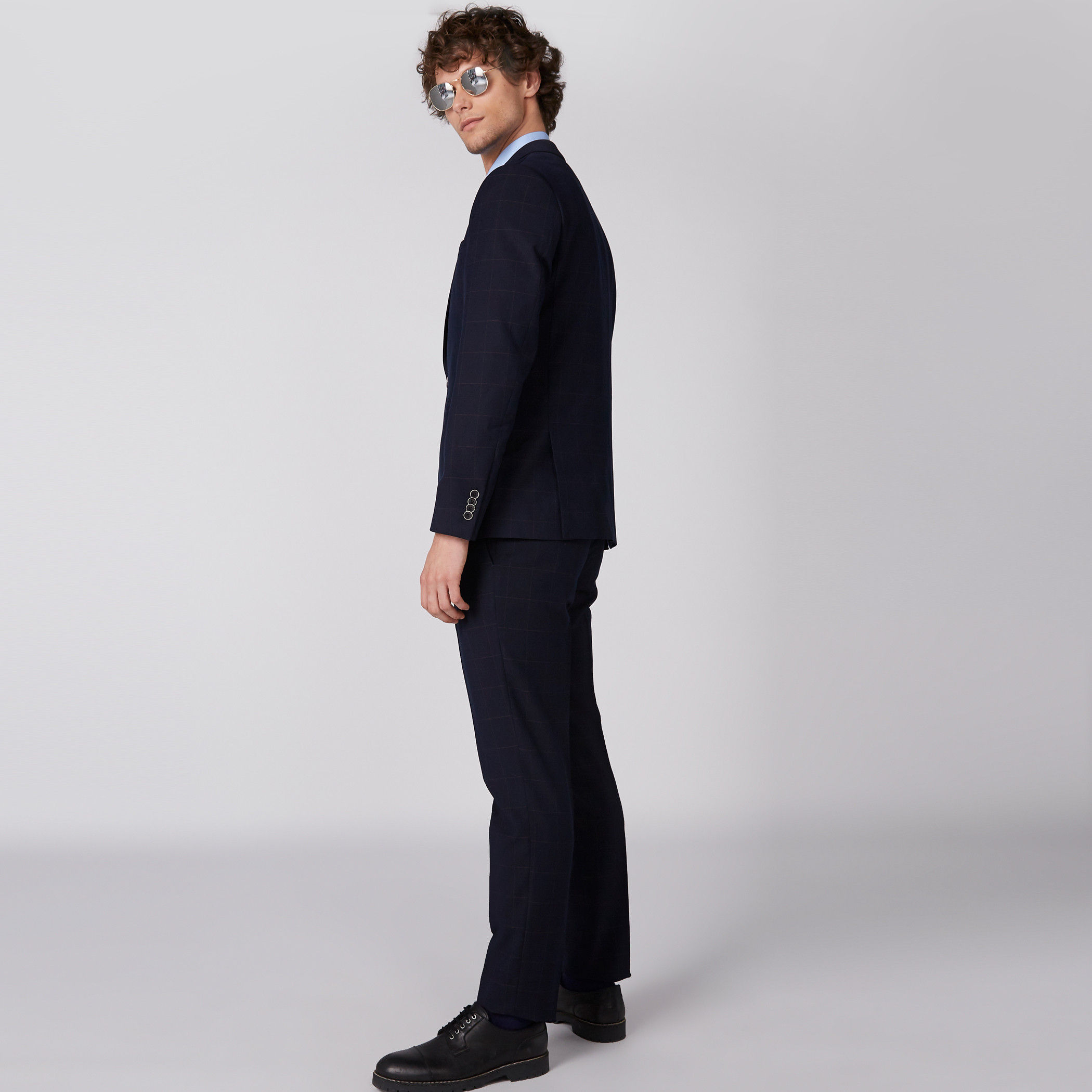 Chequered Full Length Trousers with Button Closure and Pocket Detail-men-clothing-bottoms-trousersandchinos-trousers-image-1