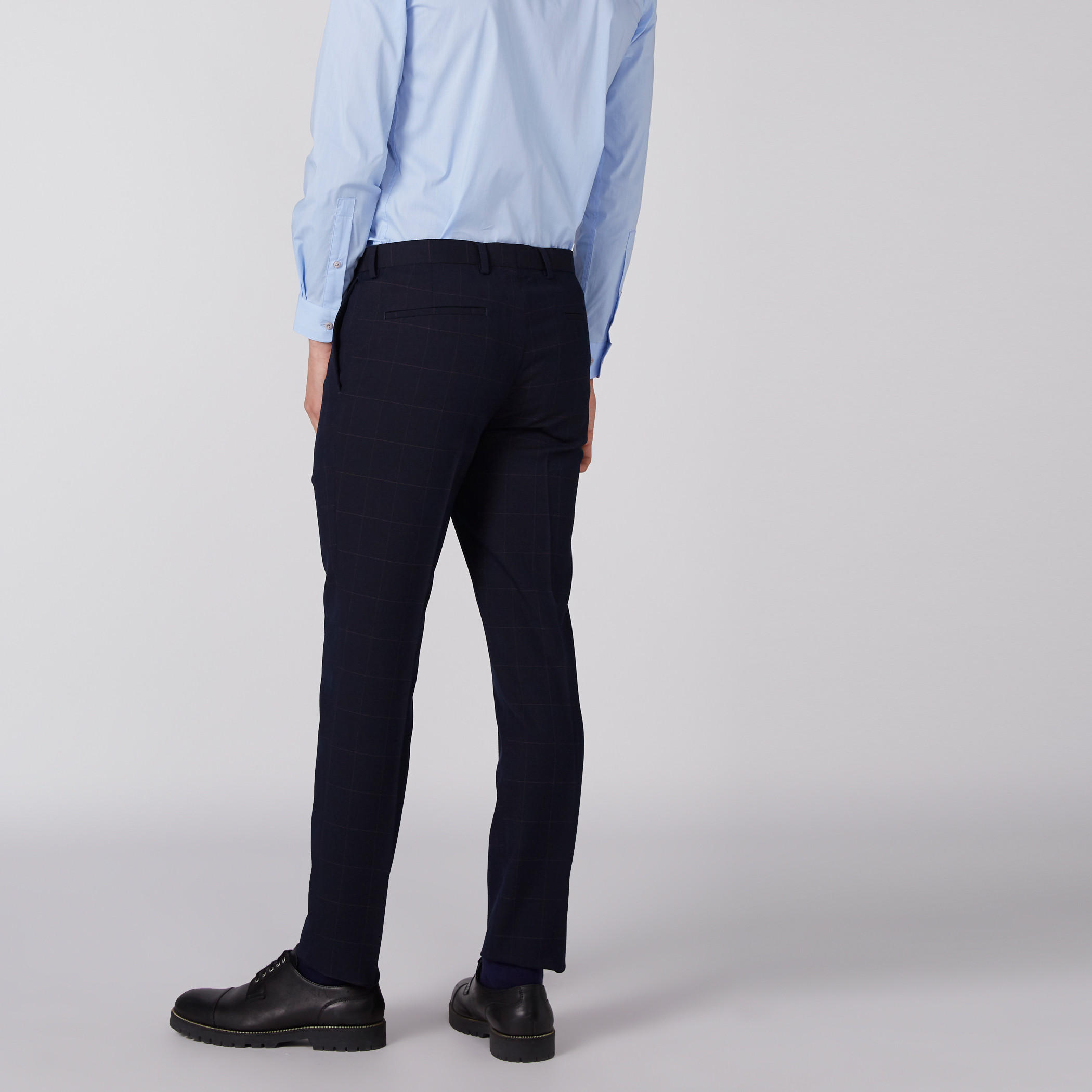 Chequered Full Length Trousers with Button Closure and Pocket Detail-men-clothing-bottoms-trousersandchinos-trousers-image-3
